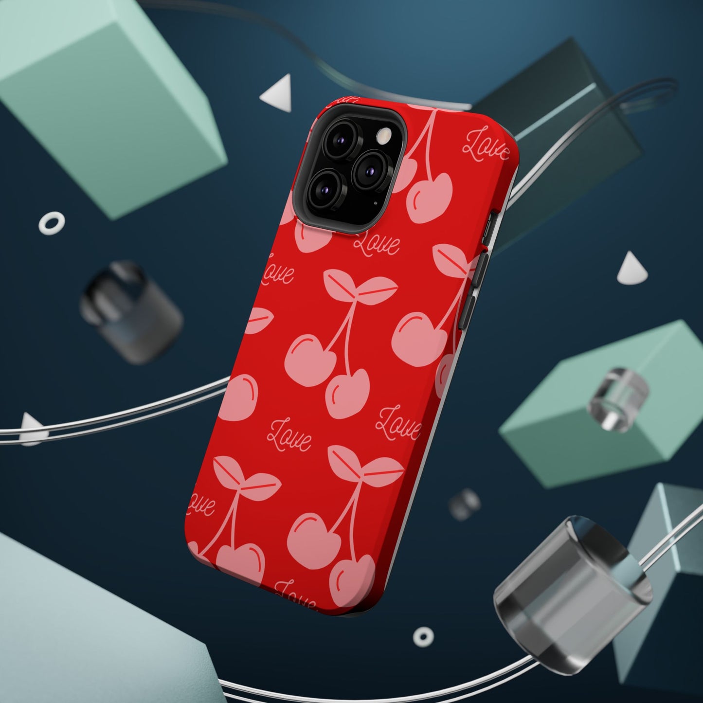 Cherry Love MAGNETIC Tough Cases, Cute Protection, Gift for Her, Valentine's Day