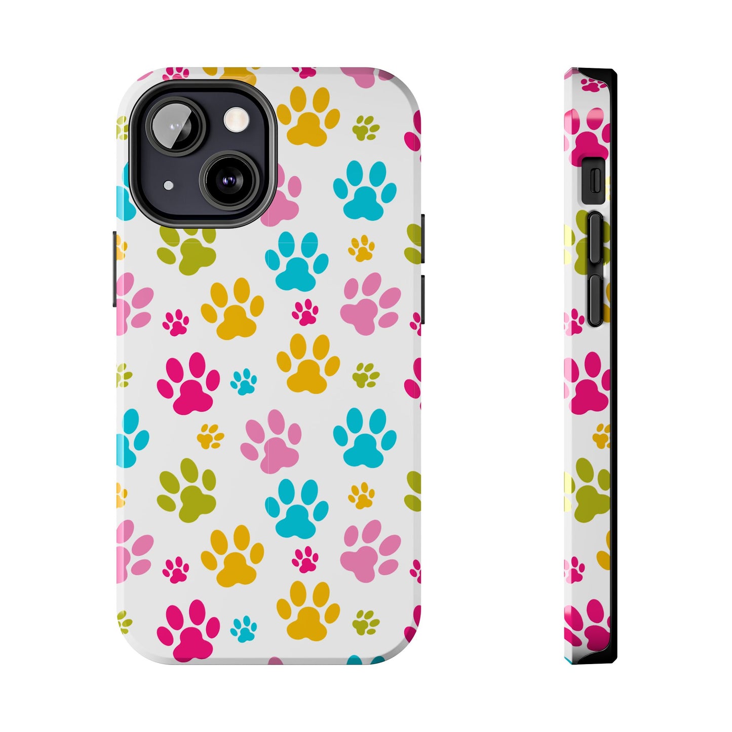 Colorful Pet Paw Print Tough Phone Case for Dog Loves for Iphone