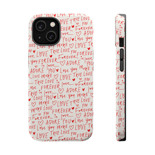 Love Hearts MAGNETIC Tough Case for iPhone,  Cute Heart Design, Adore You Case, True Love Protection