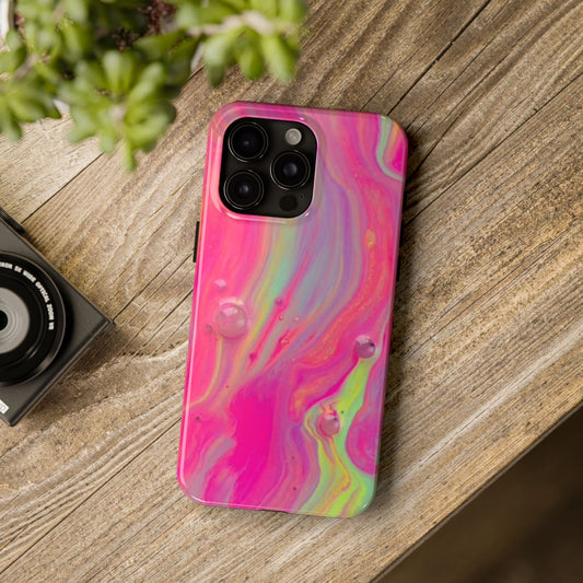 Colorful Swirl Futuristic Tough Phone Case, Stylish Durable Cover for Iphone