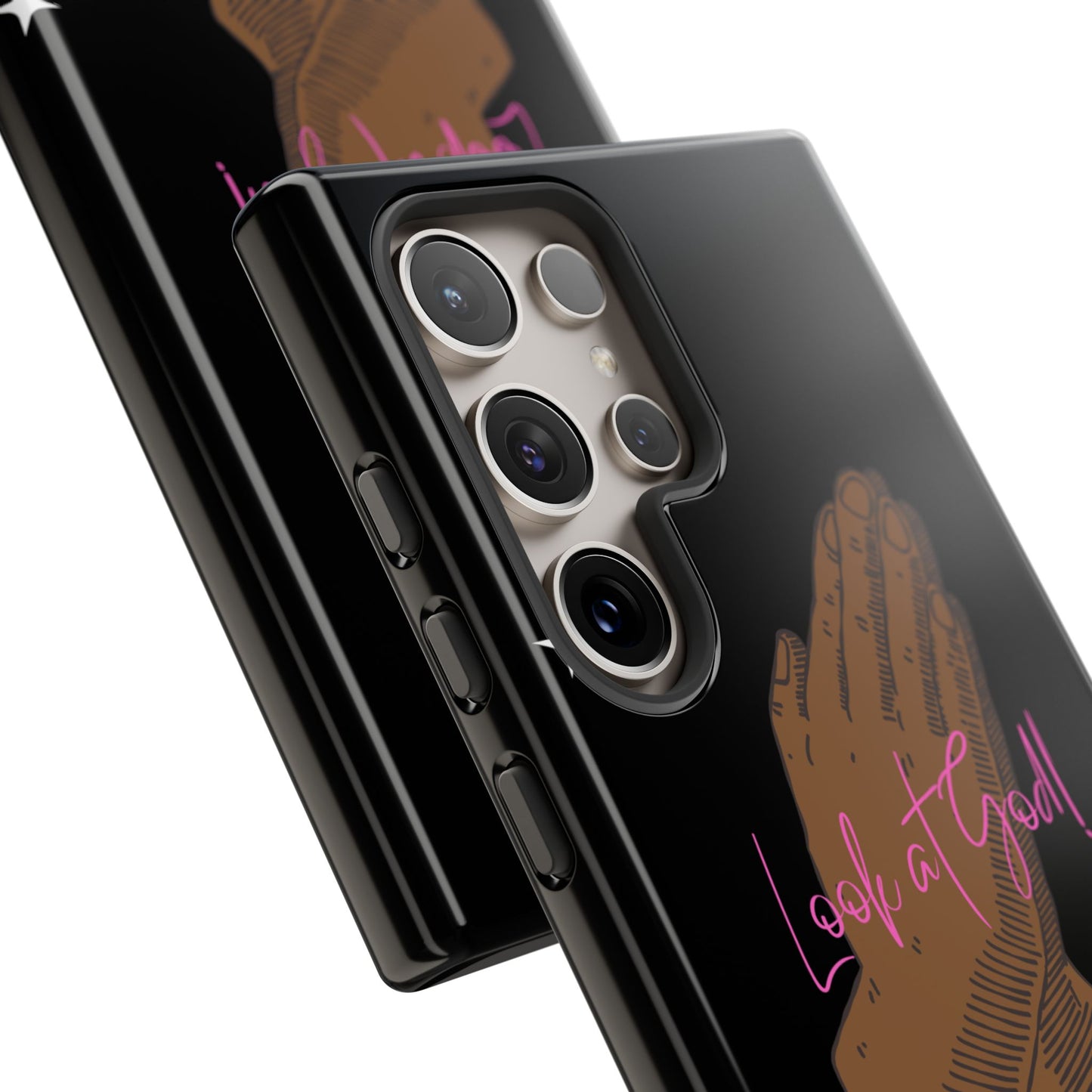 Phone Cases - 'Look at God' Praying Hands Religious Design Tough Case for Samsung