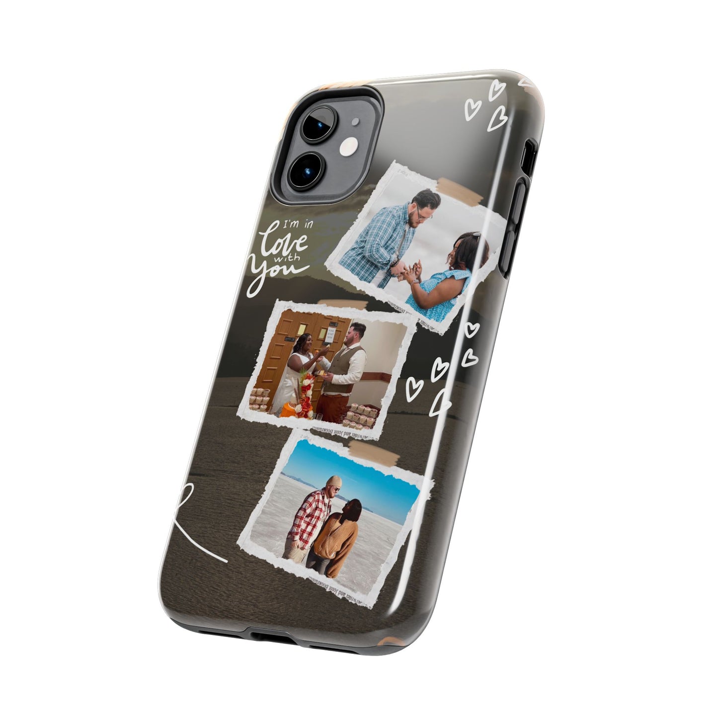 Personalized I'm in love with you Custom 3 Photo Tough Phone Case for Iphone