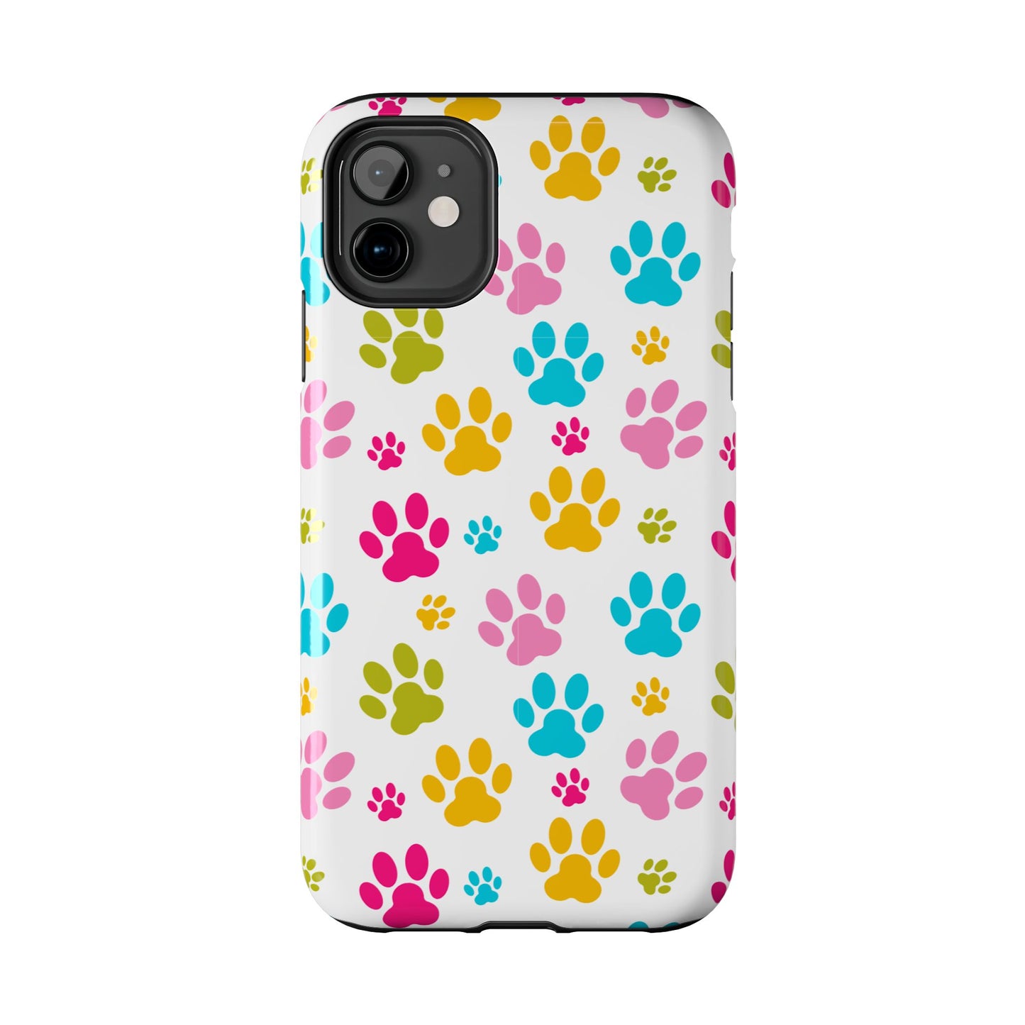 Colorful Pet Paw Print Tough Phone Case for Dog Loves for Iphone