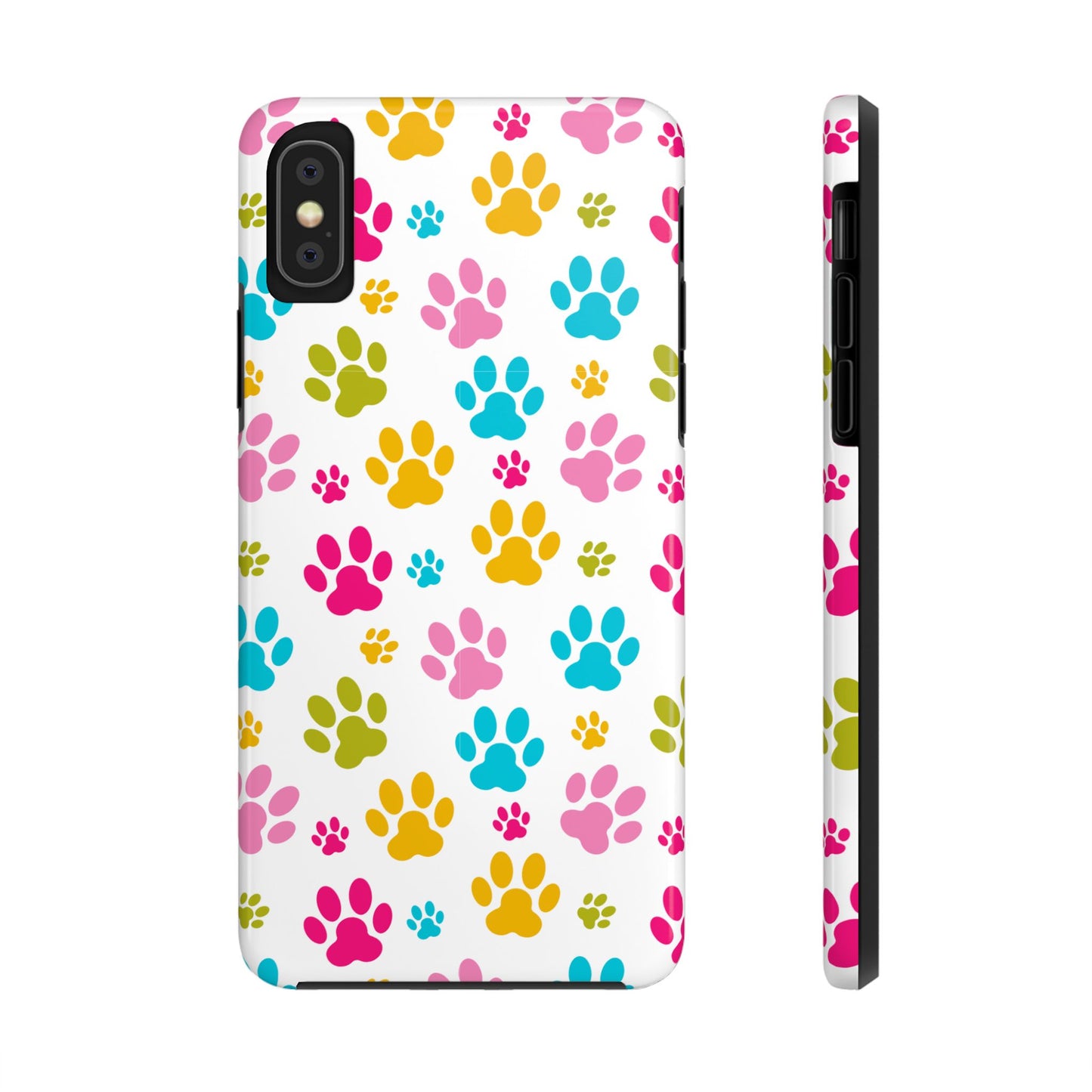 Colorful Pet Paw Print Tough Phone Case for Dog Loves for Iphone