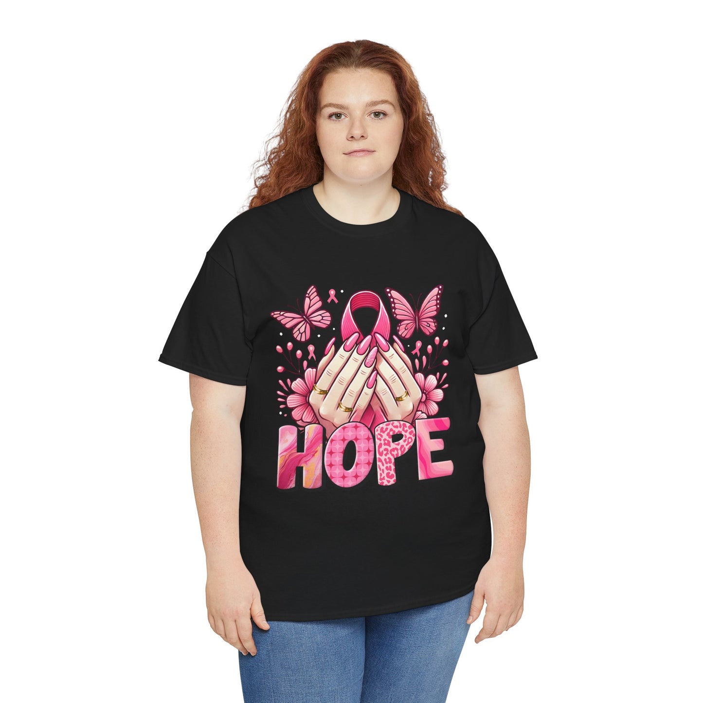 Hopeful Butterflies Unisex Heavy Cotton Tee