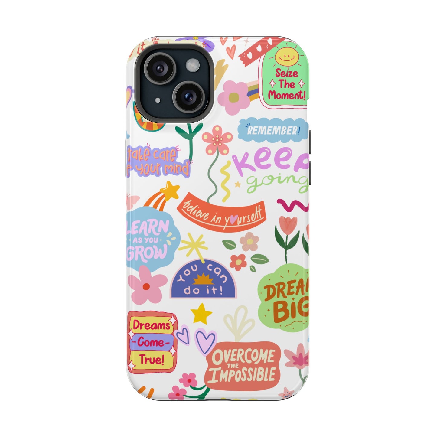 Inspirational, Motivational Phone Case, Cute Floral, Confidence Case, Gift for Her, Positive Vibes