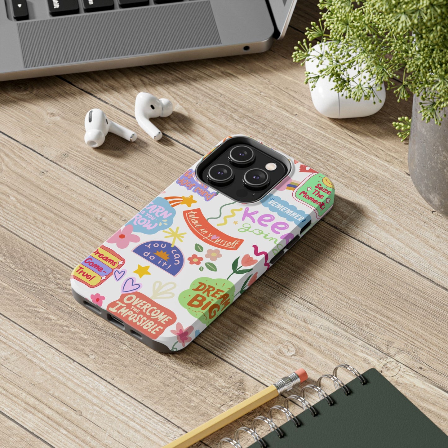 Inspirational, Motivational Phone Case, Cute Floral, Confidence Case, Gift for Her, Positive Vibes