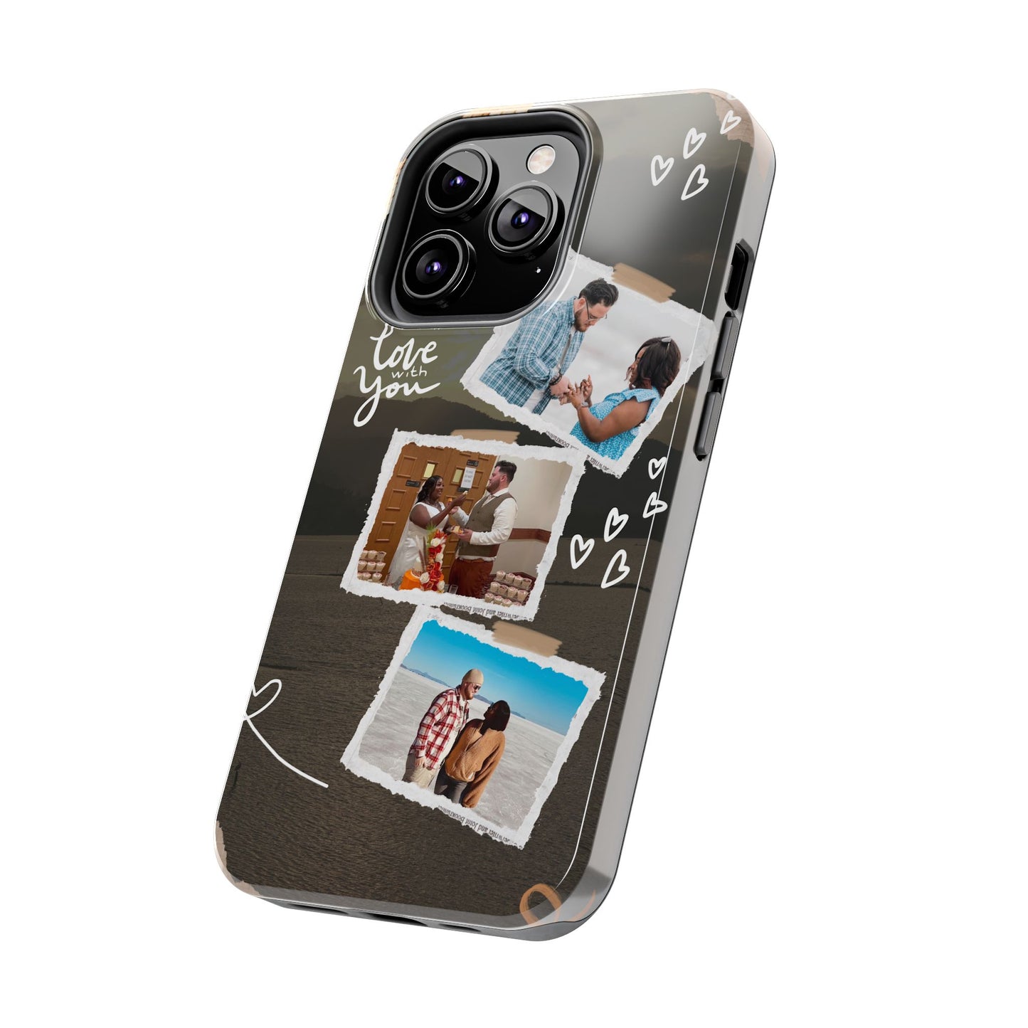 Personalized I'm in love with you Custom 3 Photo Tough Phone Case for Iphone