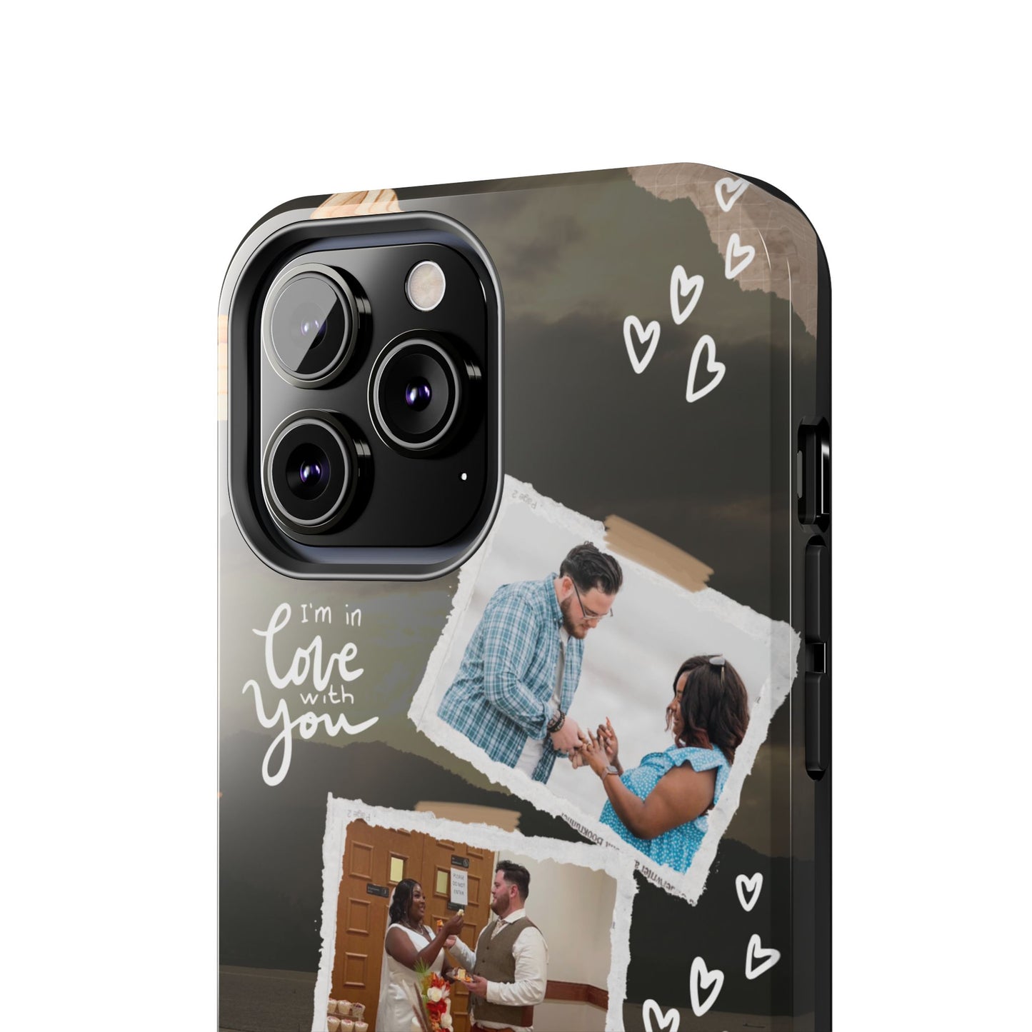 Personalized I'm in love with you Custom 3 Photo Tough Phone Case for Iphone
