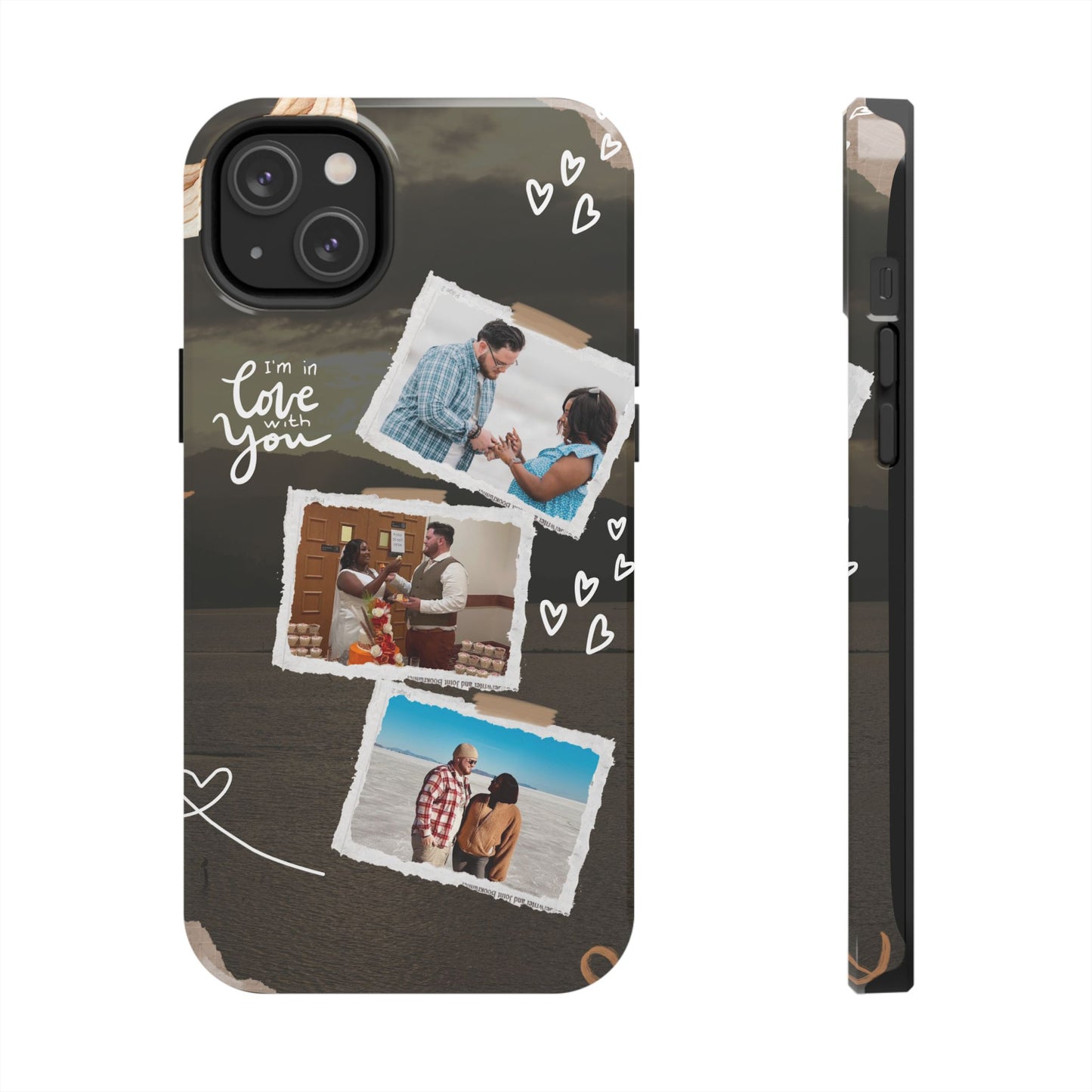 Personalized I'm in love with you Custom 3 Photo Tough Phone Case for Iphone