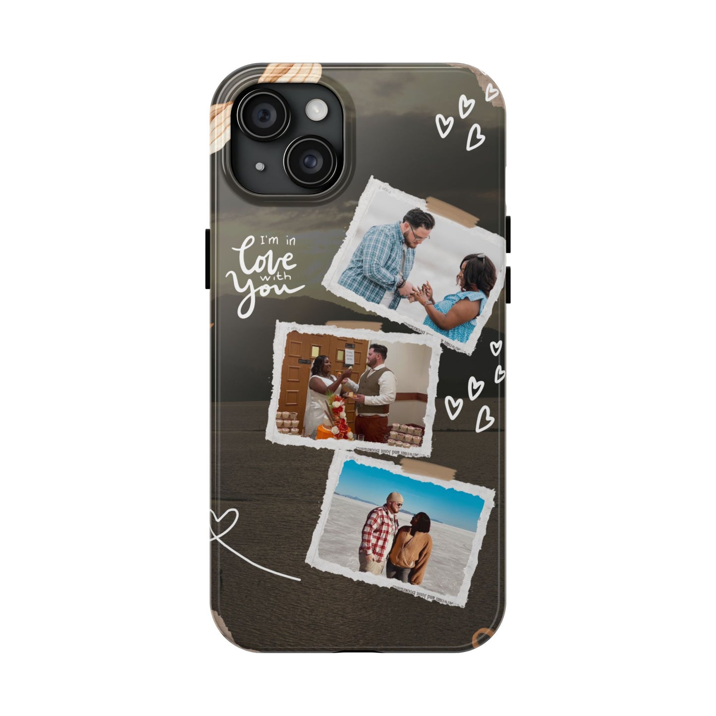Personalized I'm in love with you Custom 3 Photo Tough Phone Case for Iphone