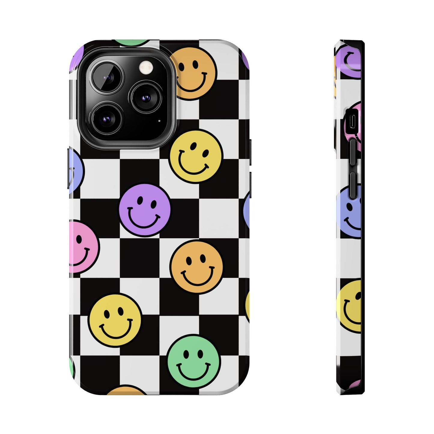 Colorful Smiley Face Phone Case, Durable Phone Cover, Fun Tech Accessories, Great for Gifts, Birthday, Holiday
