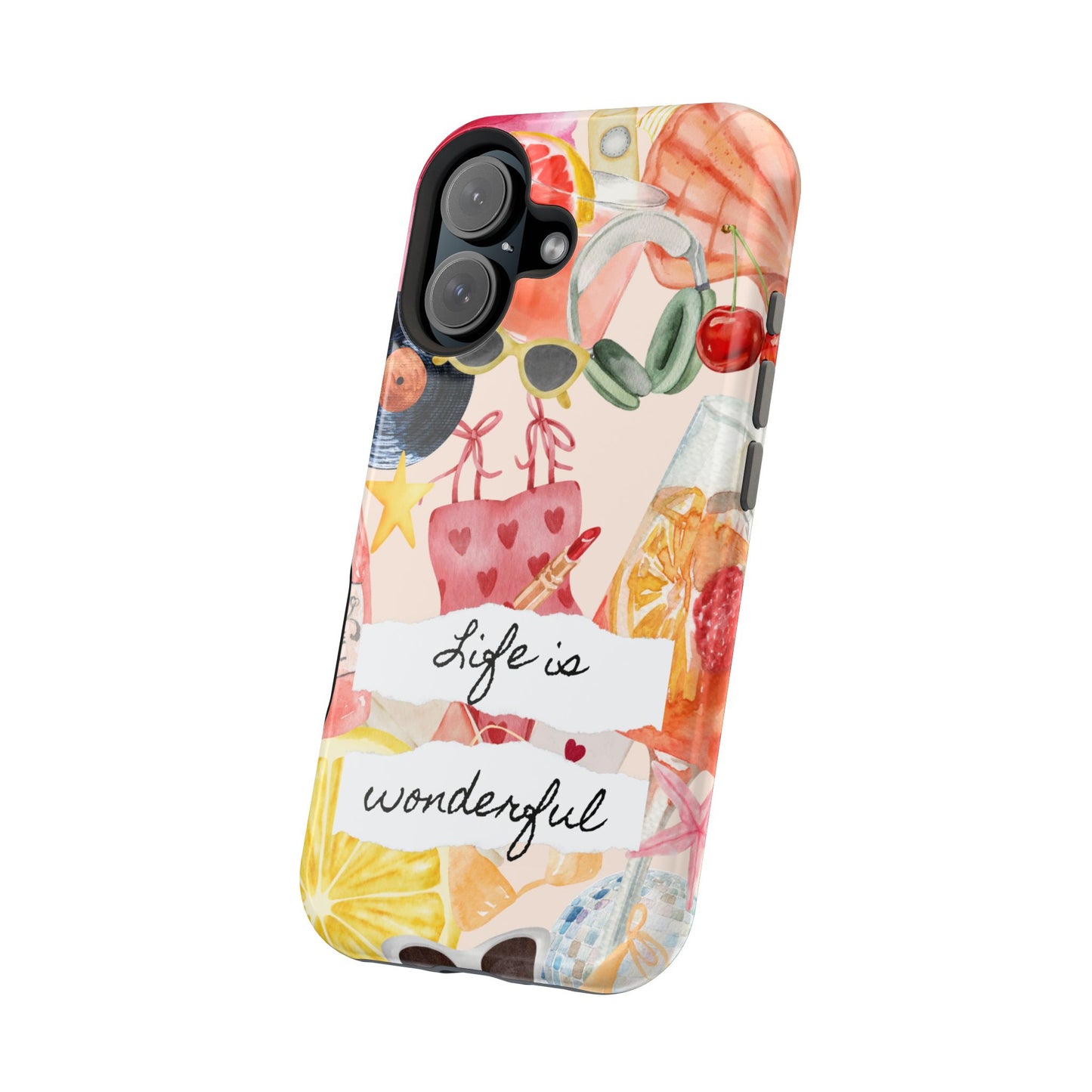 Life is Wonderful, Stylish Phone Cover, Cute Phone Accessory, Gift for Her, Summer Vibe Phone Case