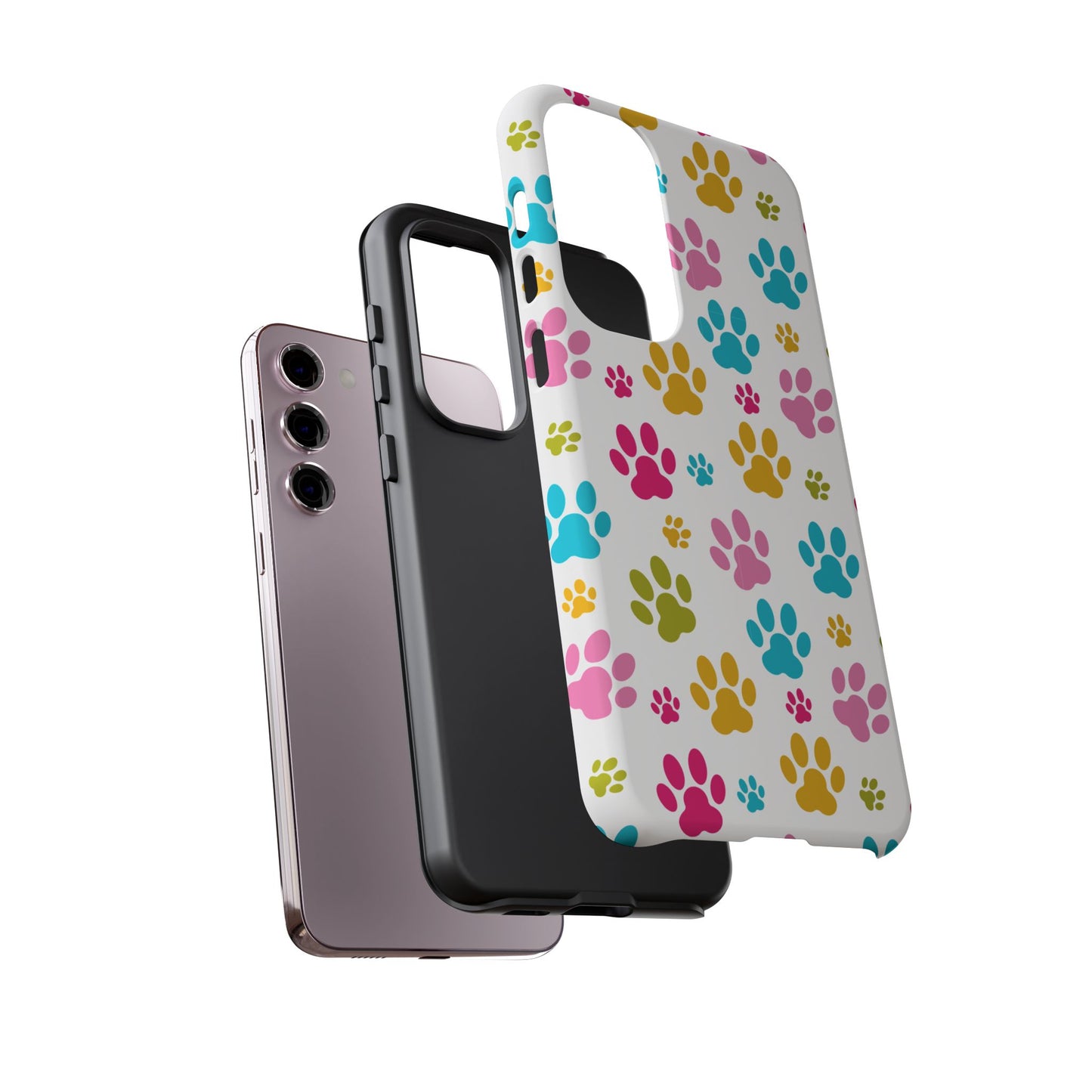 Colorful Pet Paw Print Phone Case for Dog Loves for Samsung