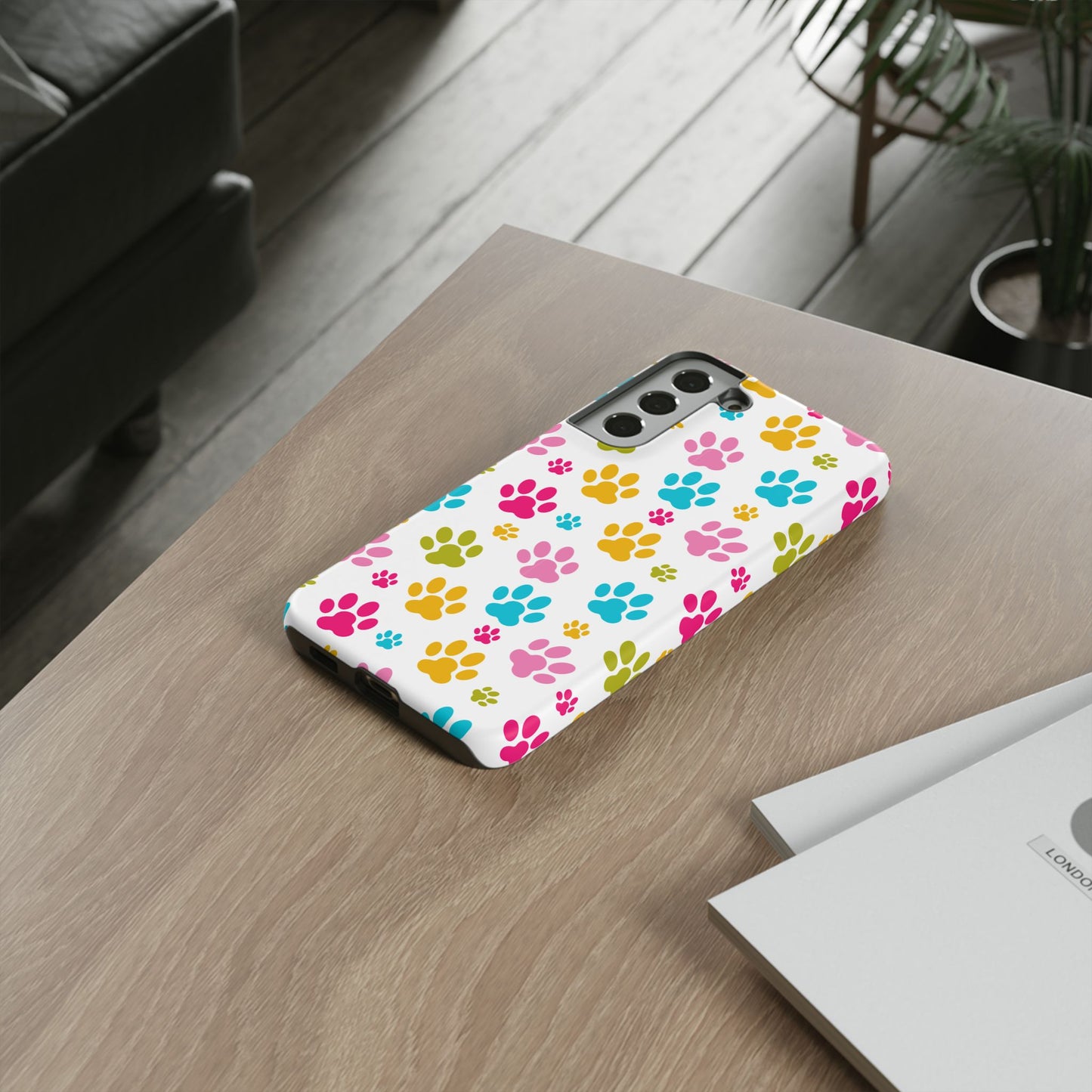 Colorful Pet Paw Print Phone Case for Dog Loves for Samsung