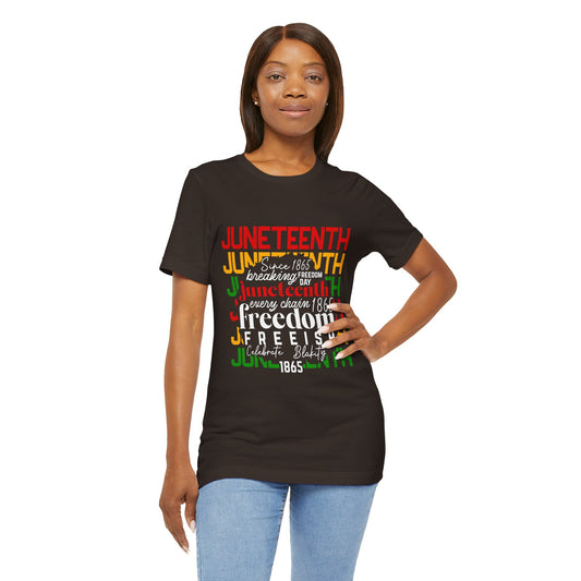 Juneteenth Freedom Unisex Tee, Trendy Black History Month Shirt, Celebrate Freedom, Gift for Activists, Comfy Everyday Wear