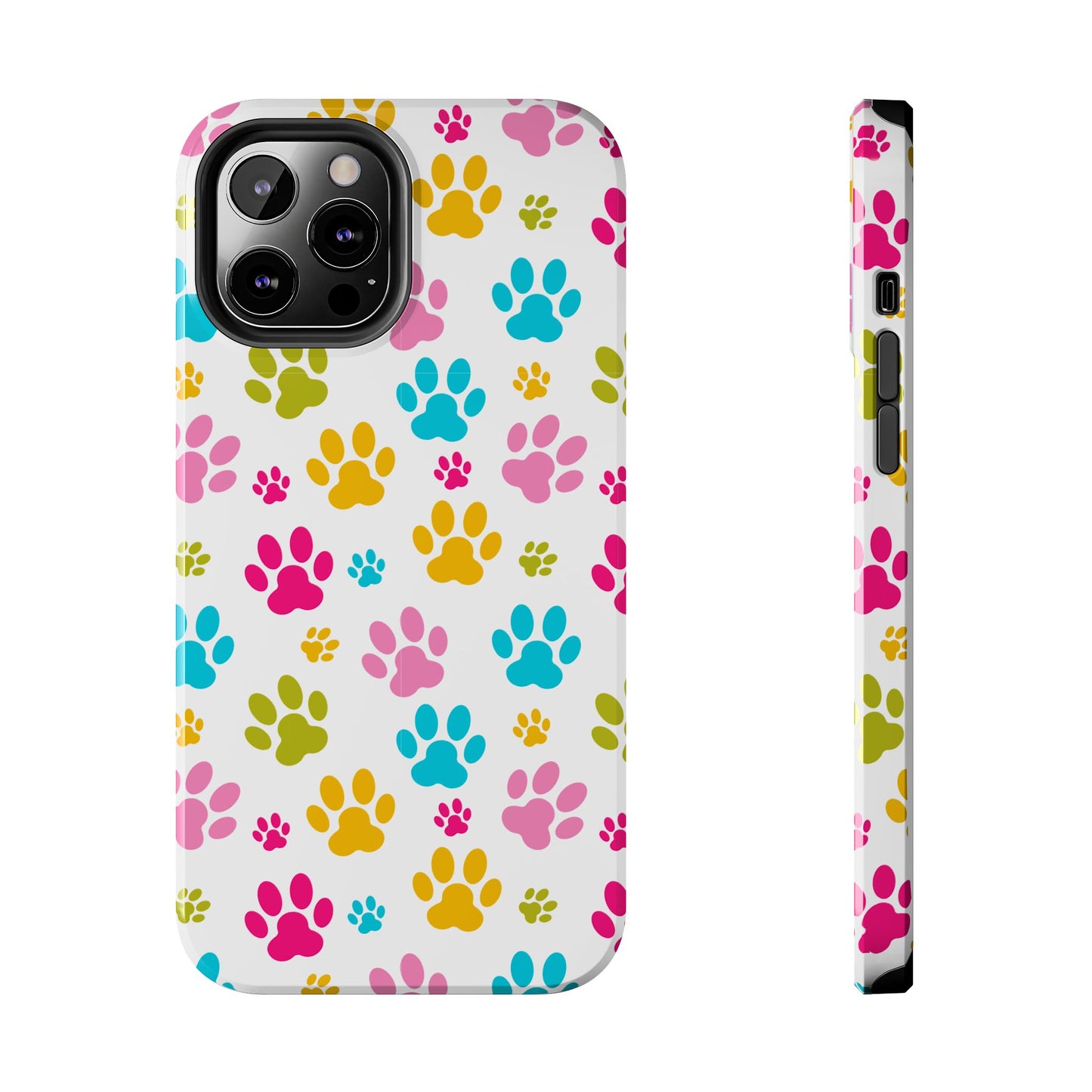 Colorful Pet Paw Print Tough Phone Case for Dog Loves for Iphone