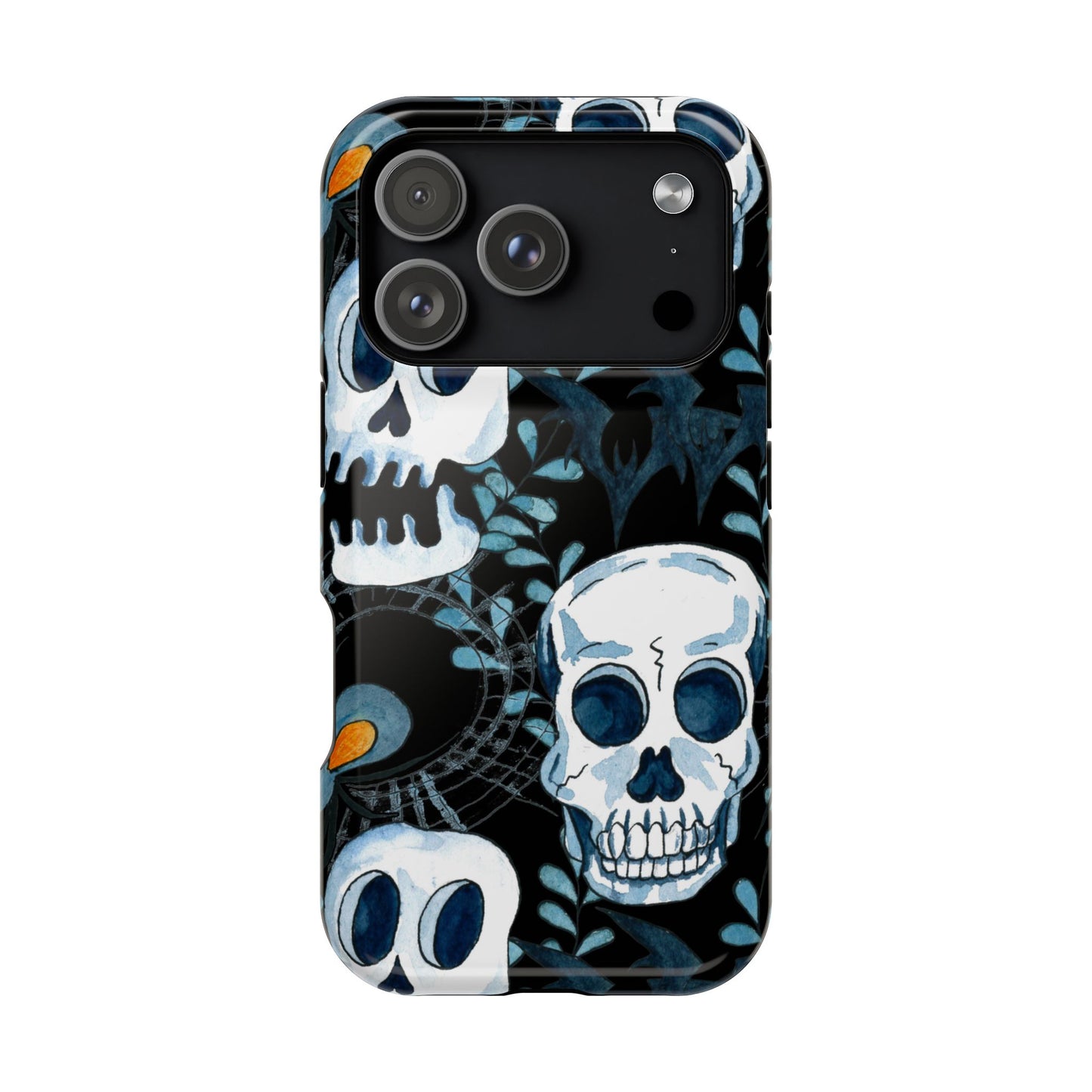 Phone Case - Skull Magnetic Impact-Resistant Case - Halloween - FREE Shipping for Iphone