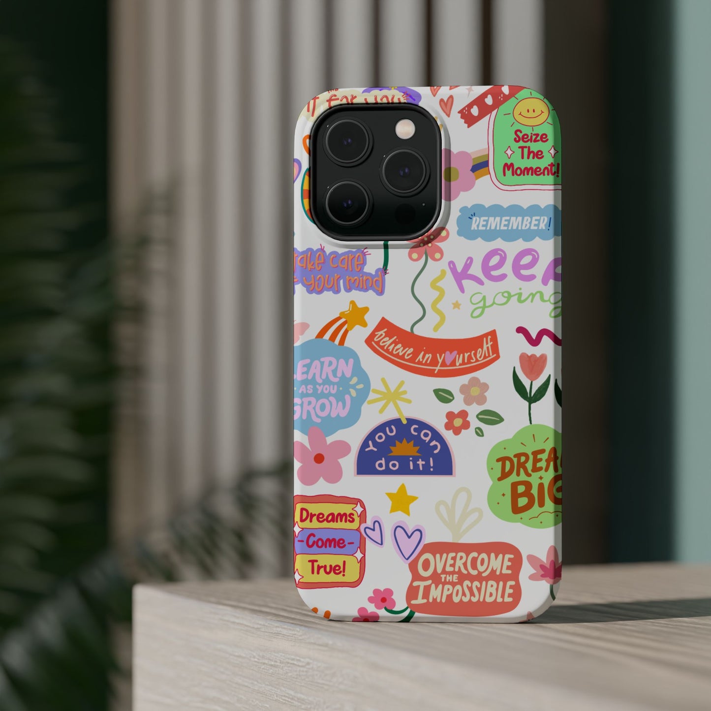 Inspirational, Motivational Phone Case, Cute Floral, Confidence Case, Gift for Her, Positive Vibes