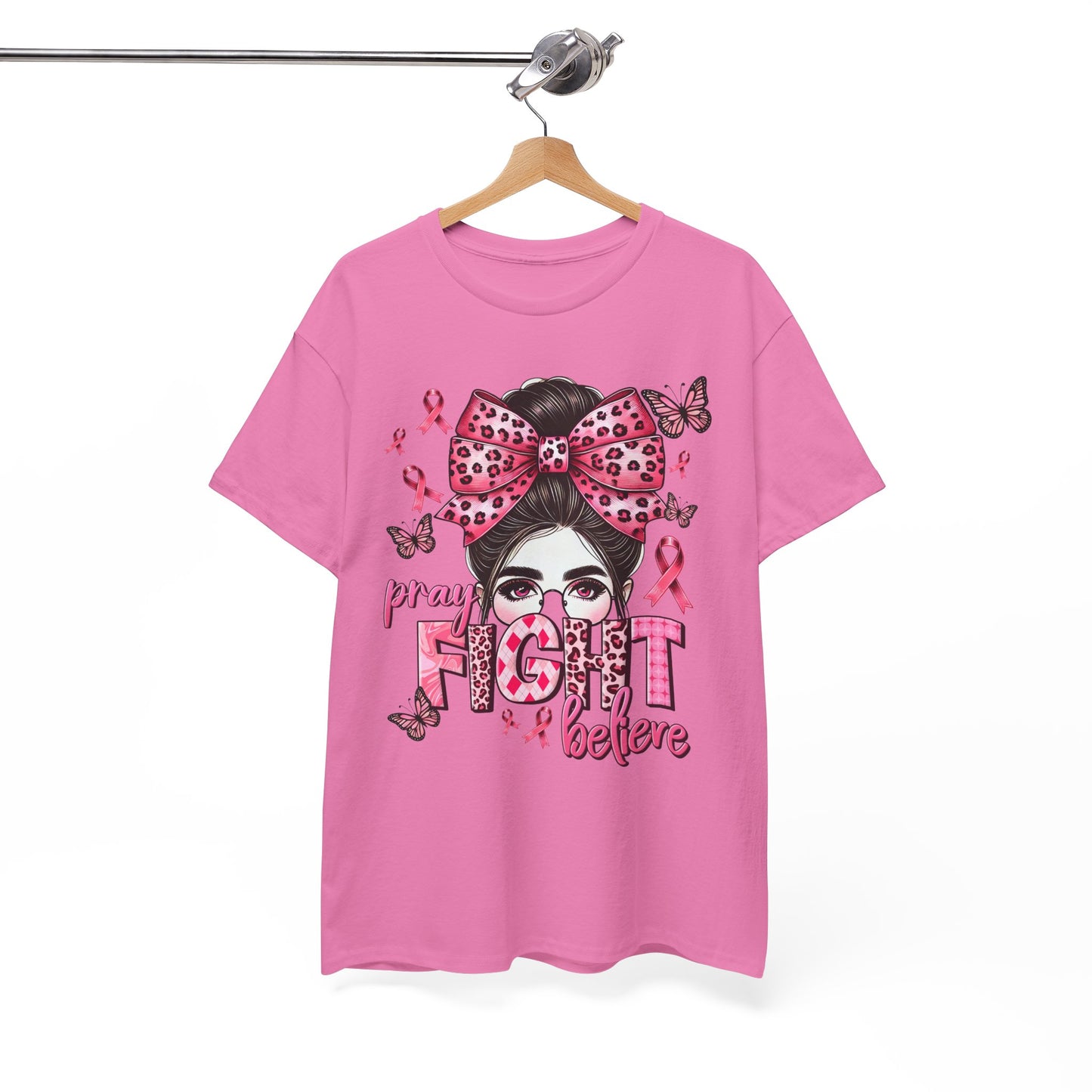 Pray Fight Believe Breast Cancer Awareness Tee