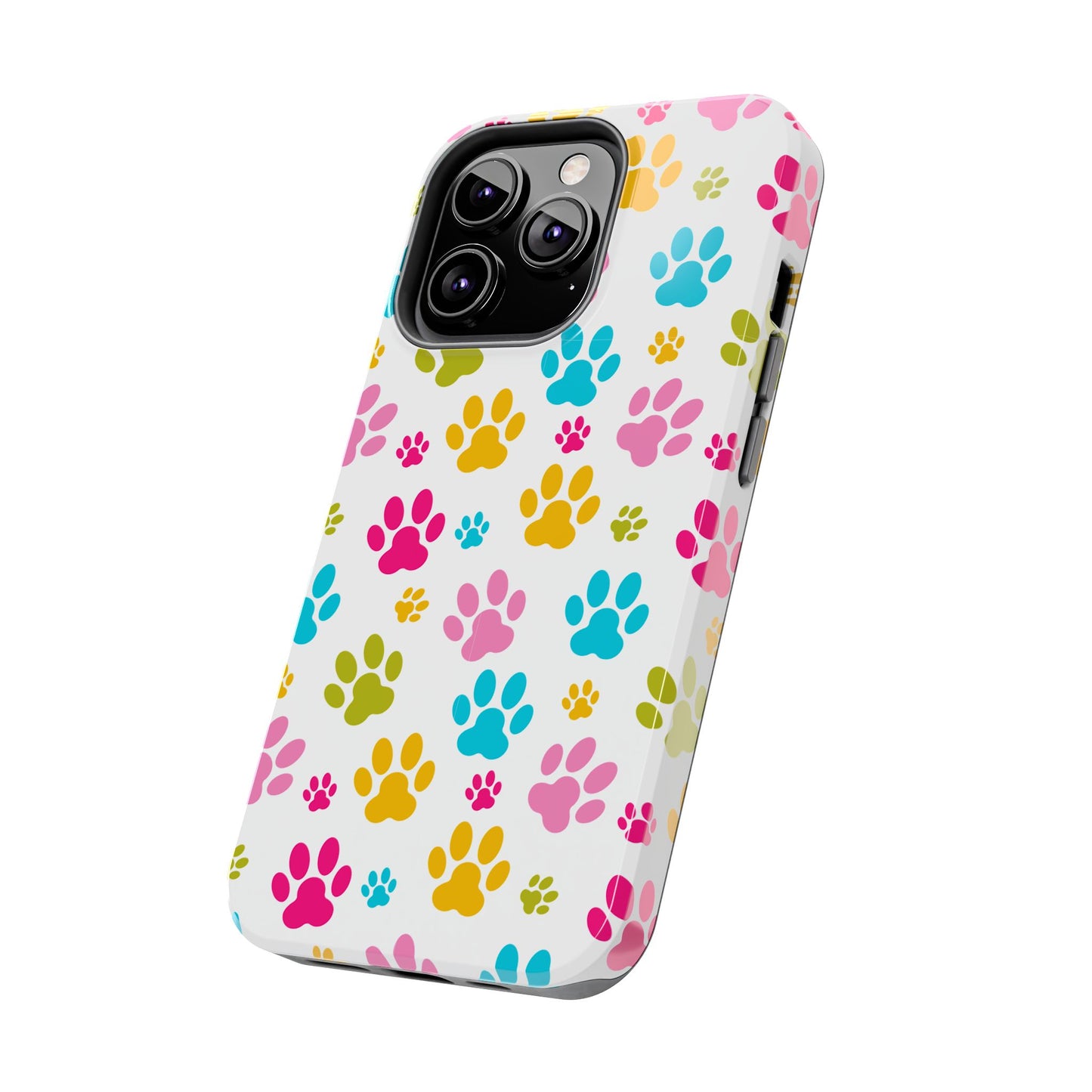 Colorful Pet Paw Print Tough Phone Case for Dog Loves for Iphone