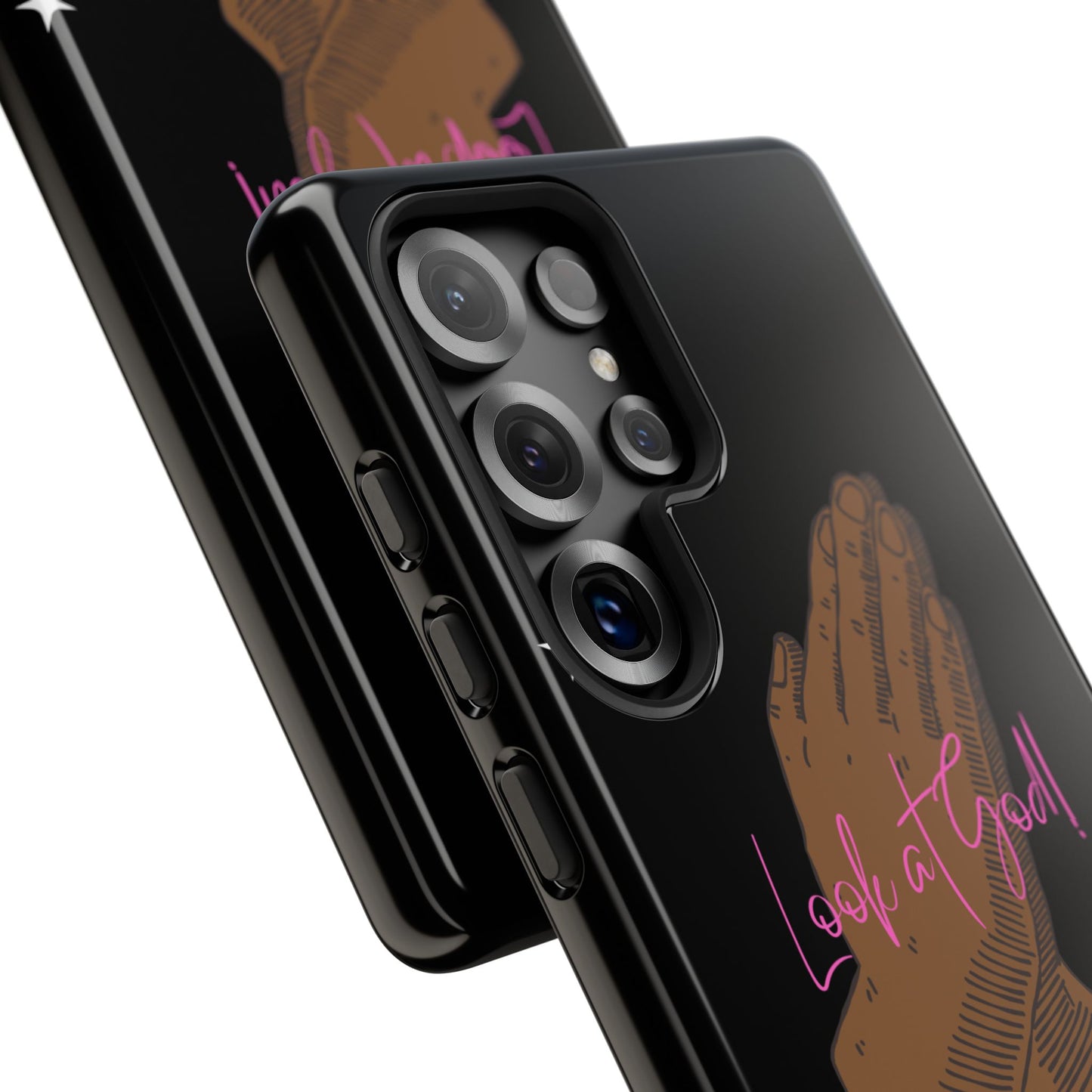 Phone Cases - 'Look at God' Praying Hands Religious Design Tough Case for Samsung