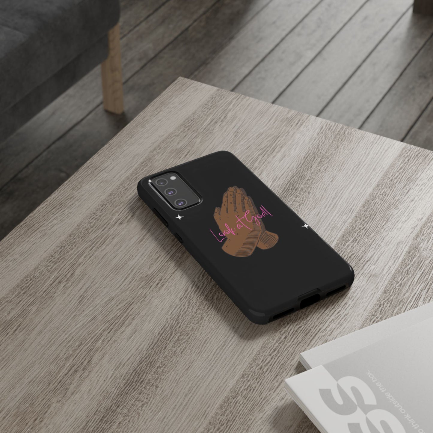 Phone Cases - 'Look at God' Praying Hands Religious Design Tough Case for Samsung