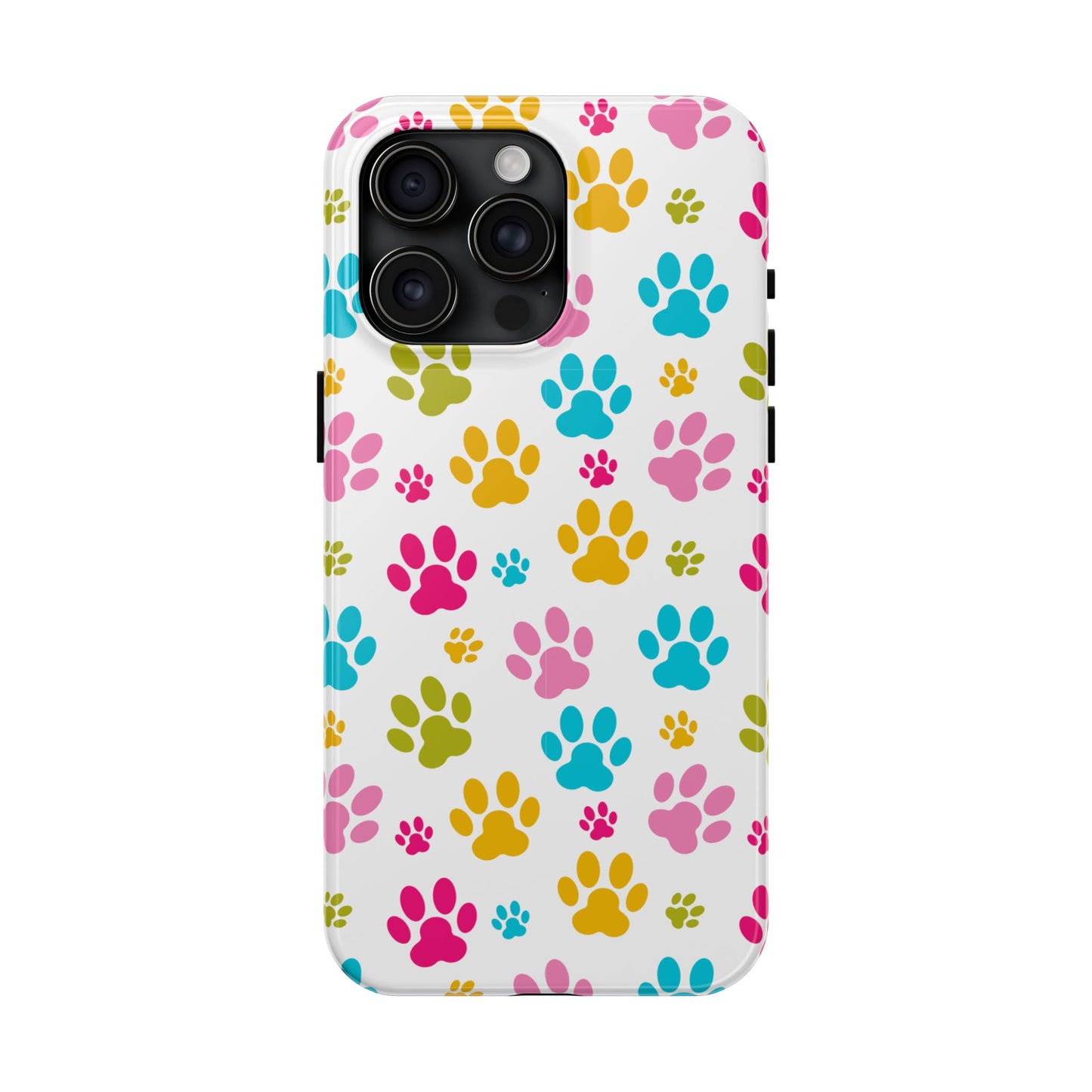 Colorful Pet Paw Print Tough Phone Case for Dog Loves for Iphone