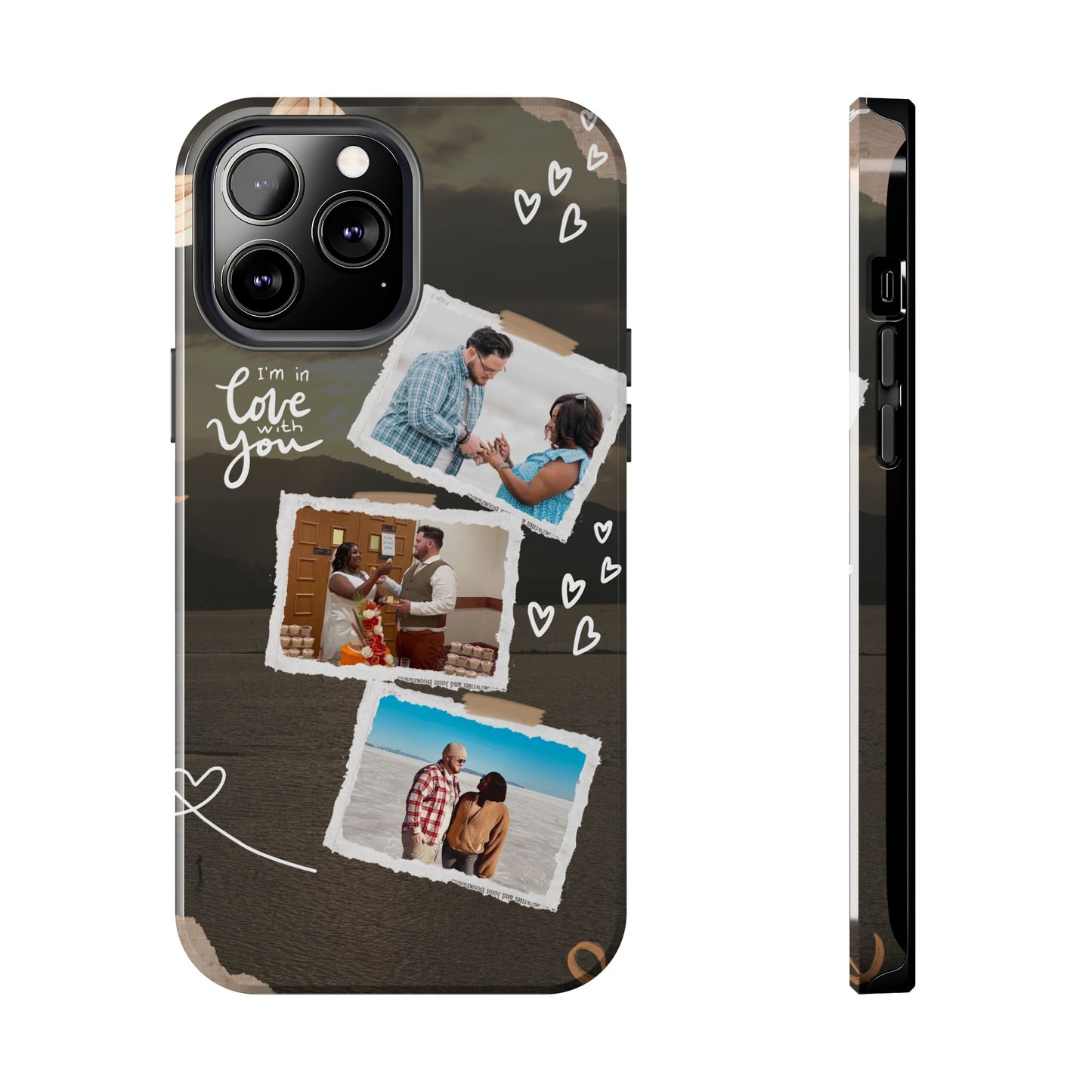Personalized I'm in love with you Custom 3 Photo Tough Phone Case for Iphone