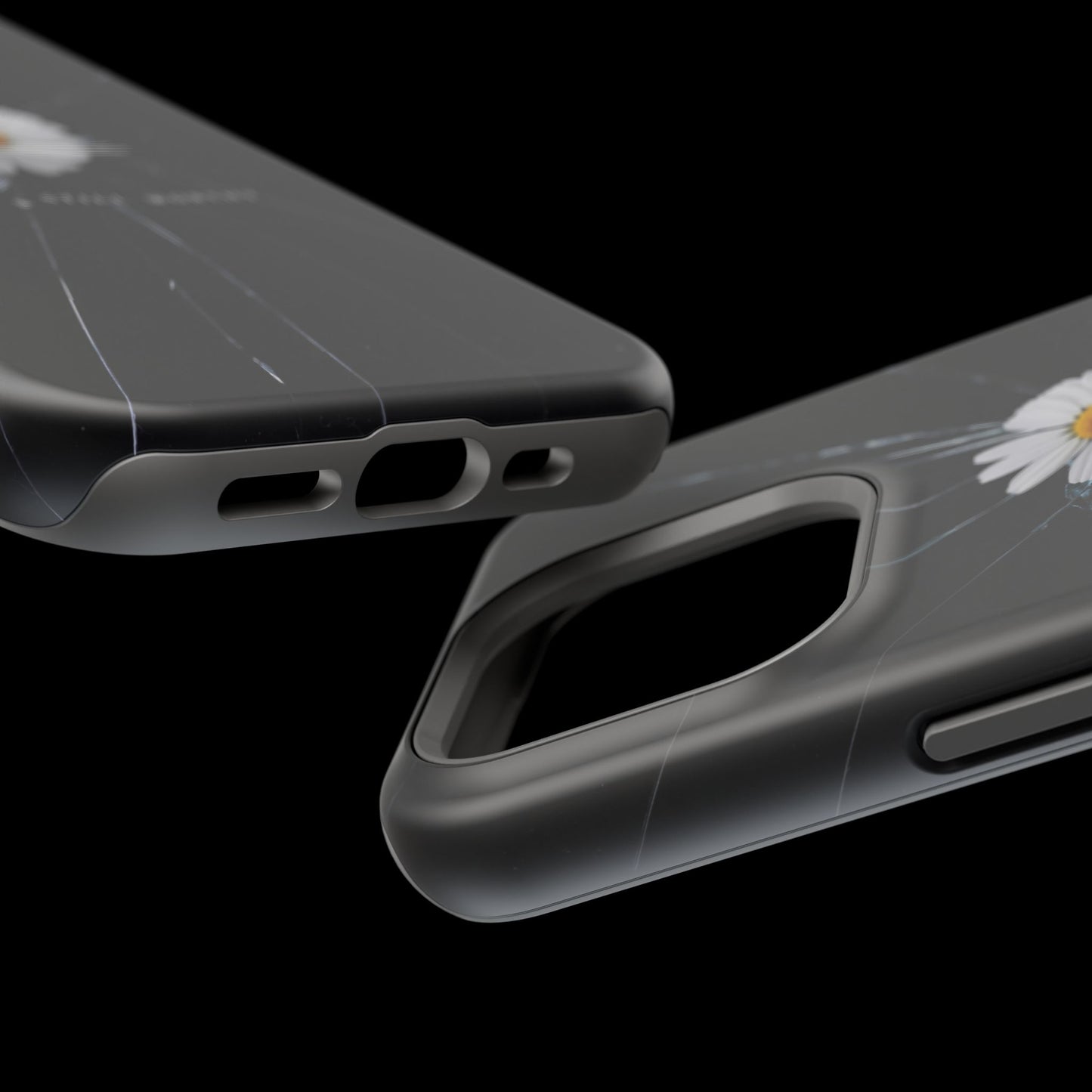 Flawed But Still Worthy Phone Case - Tough Cases, Inspirational Gift, Floral Design, Self-Love