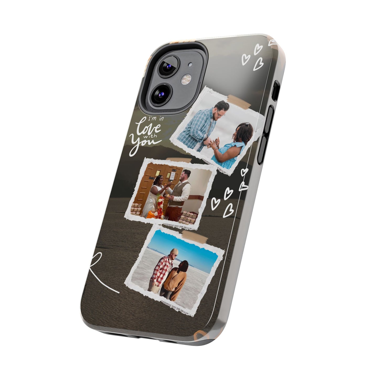 Personalized I'm in love with you Custom 3 Photo Tough Phone Case for Iphone