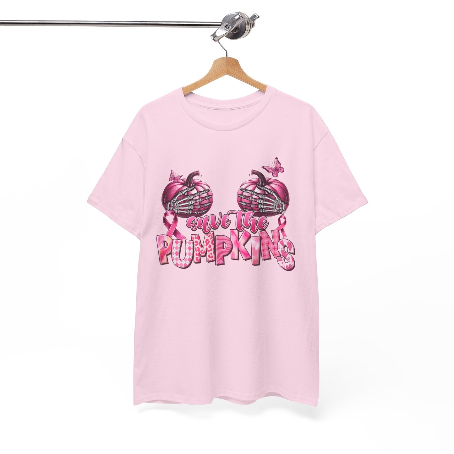 Save the Pumpkins Unisex Tee | Fall Fashion & Breast Cancer Awareness