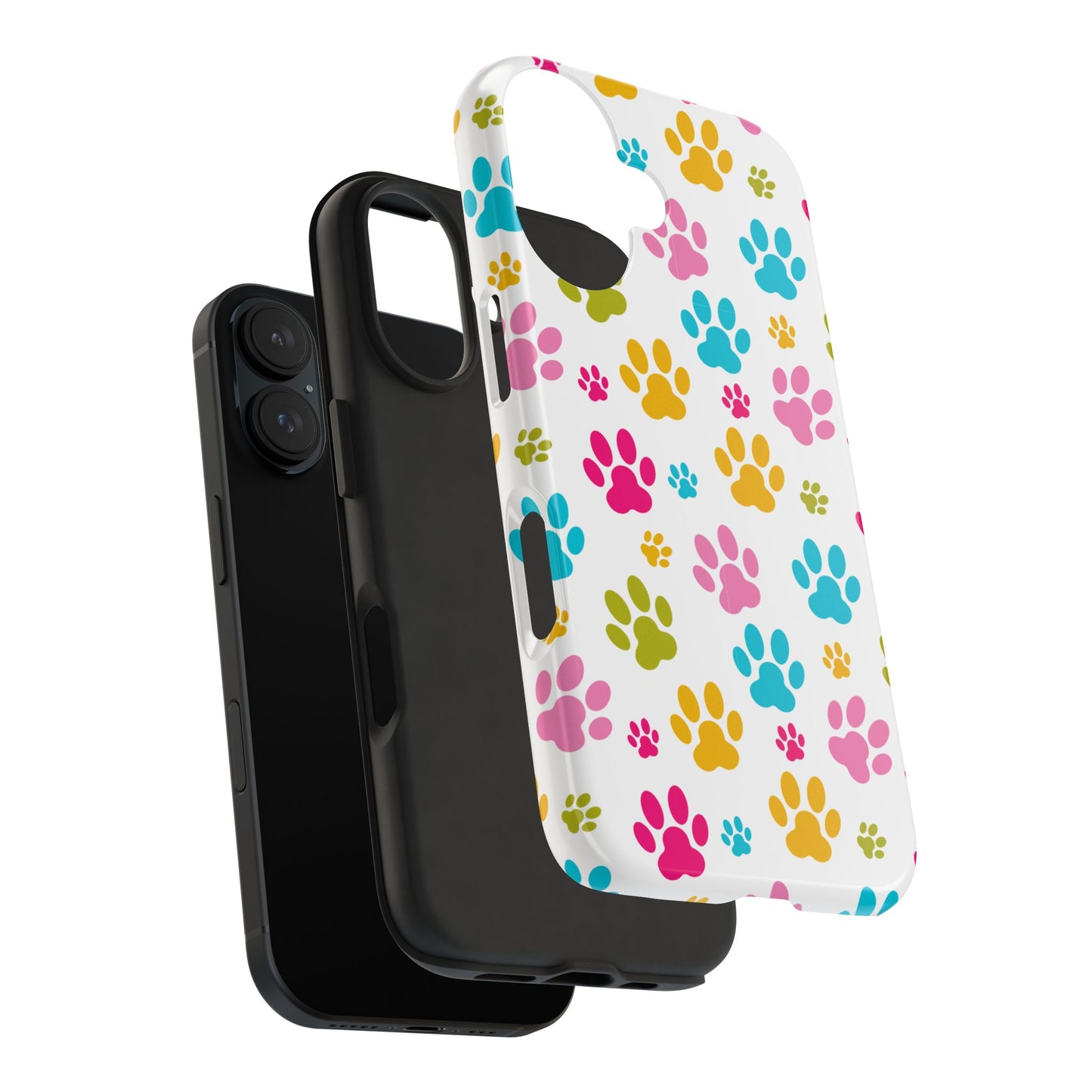 Colorful Pet Paw Print Tough Phone Case for Dog Loves for Iphone