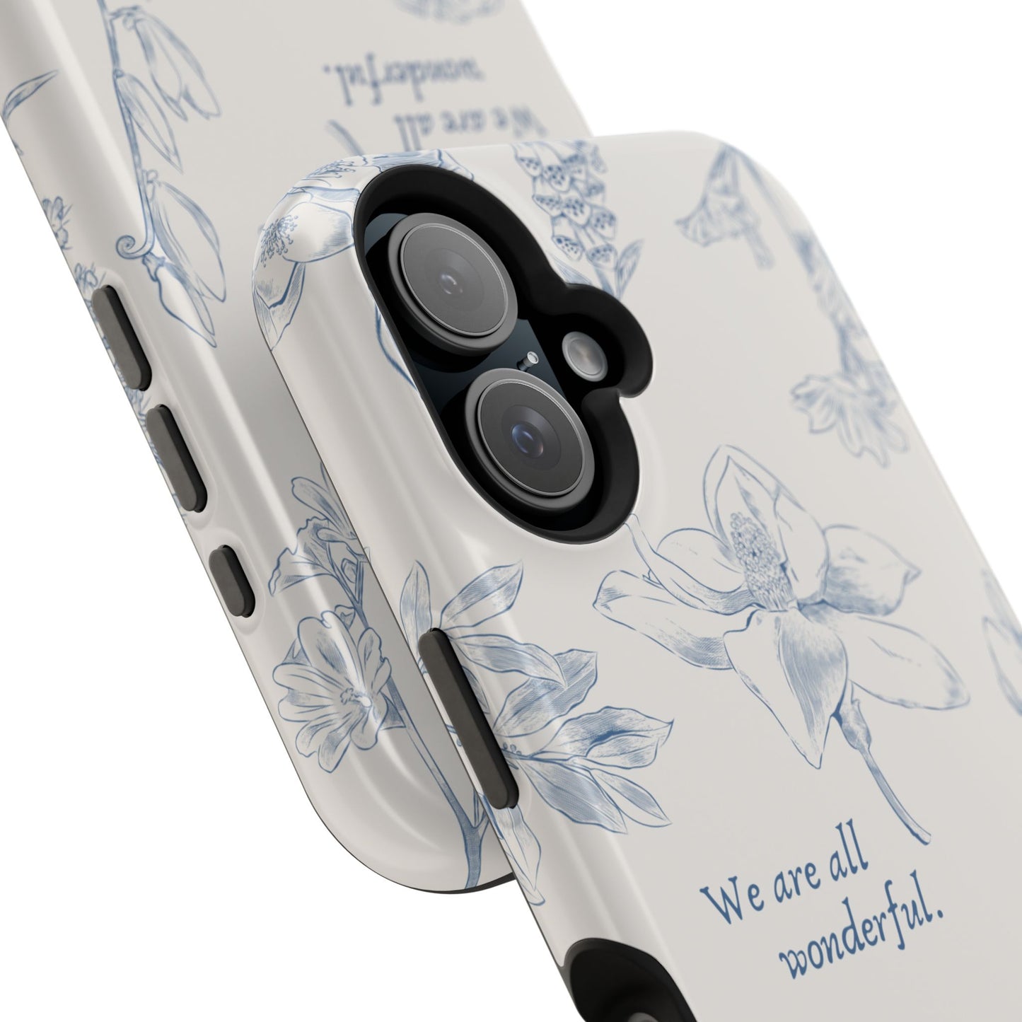 We are all wonderful- Inspirational Floral Design Tough MAGNETIC Phone Case