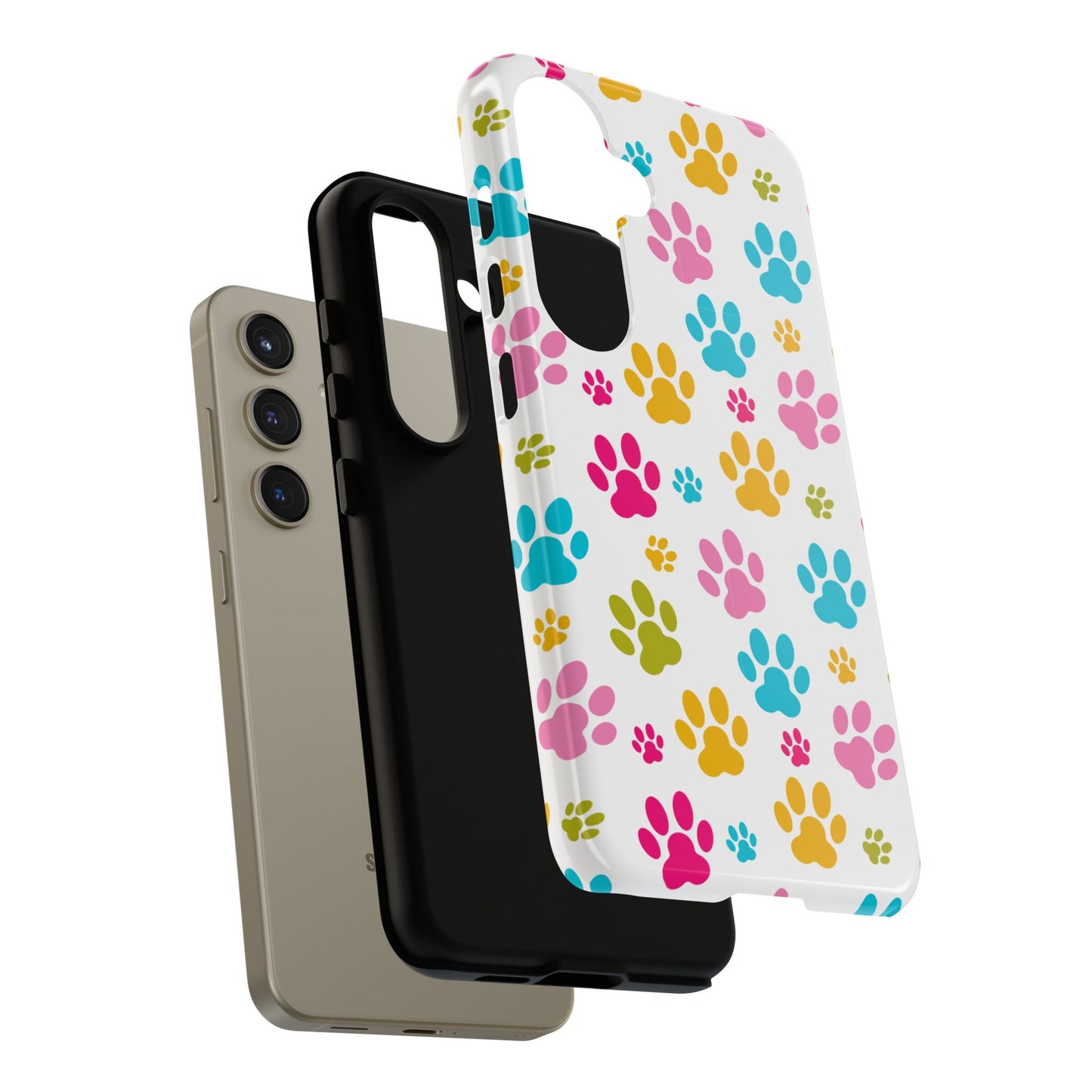 Colorful Pet Paw Print Phone Case for Dog Loves for Samsung