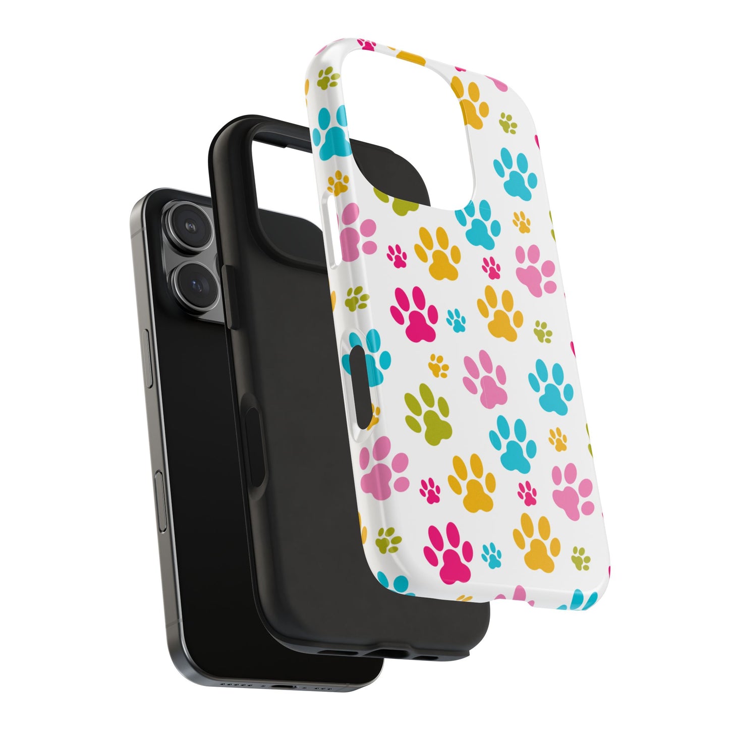 Colorful Pet Paw Print Tough Phone Case for Dog Loves for Iphone