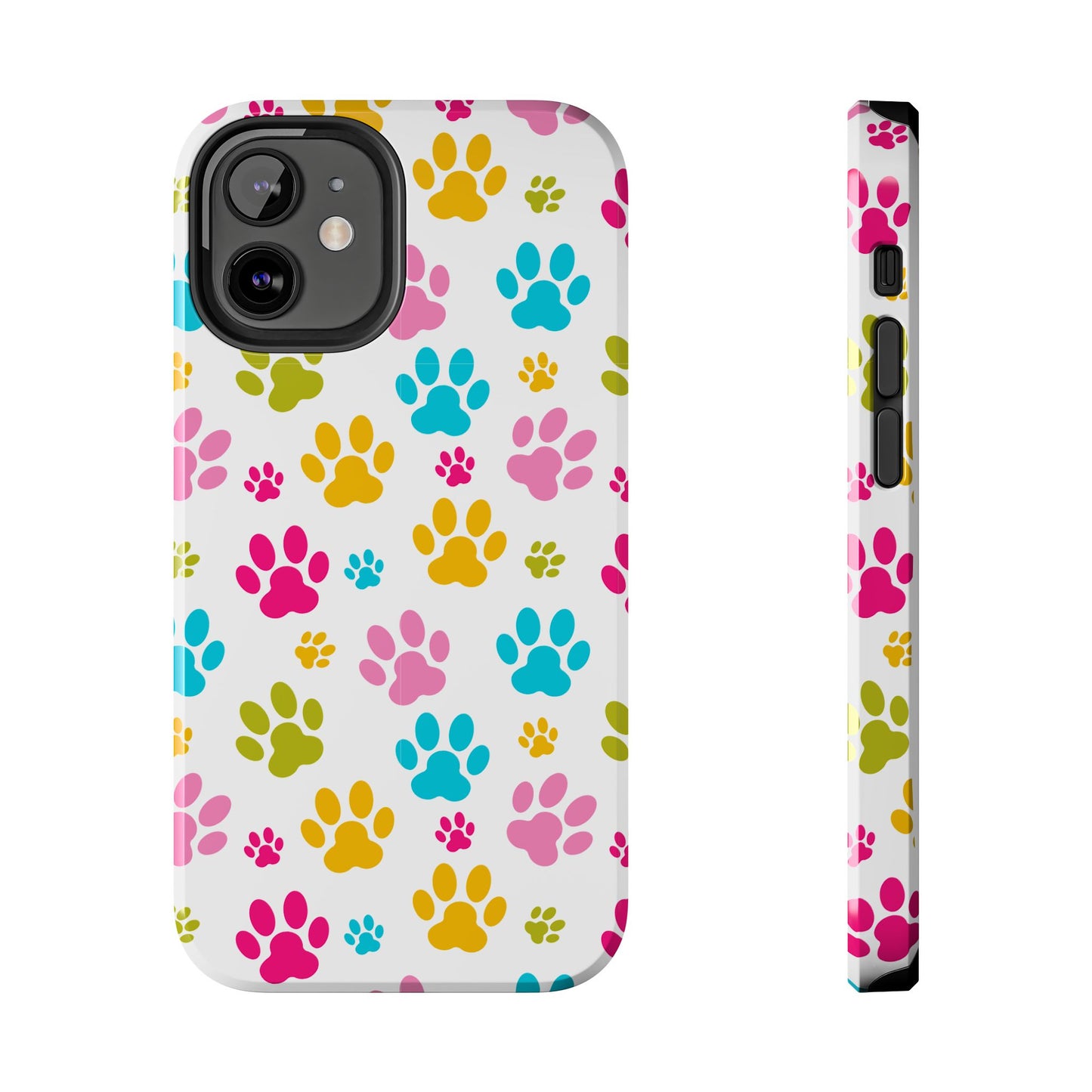 Colorful Pet Paw Print Tough Phone Case for Dog Loves for Iphone