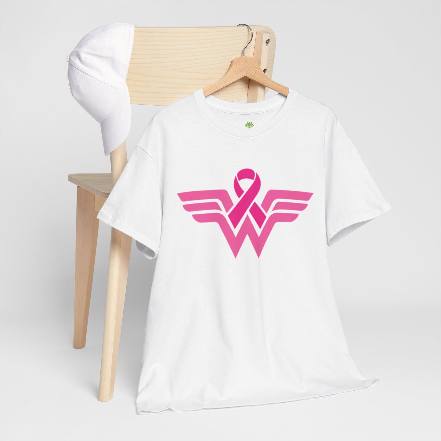 Pink Ribbon Wonder Woman Breast Cancer Awareness Unisex Cotton Tee