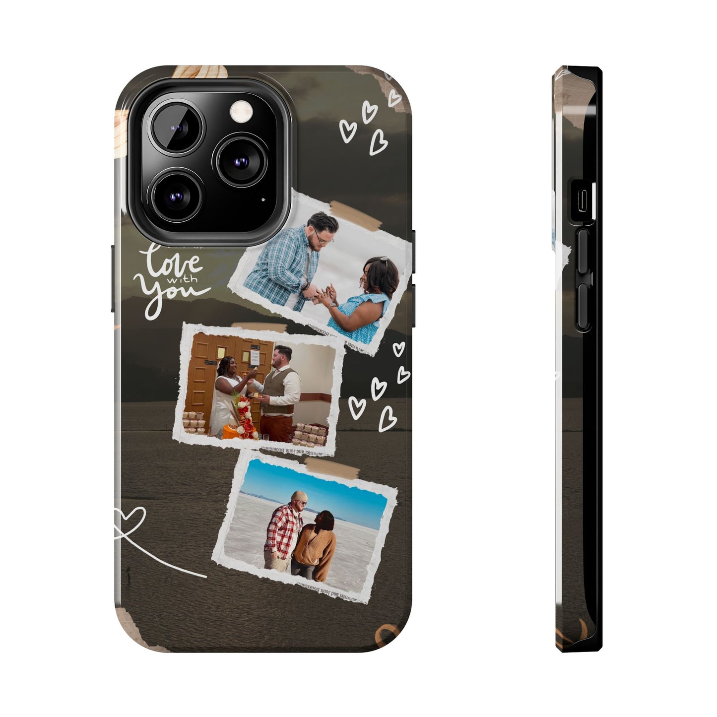 Personalized I'm in love with you Custom 3 Photo Tough Phone Case for Iphone