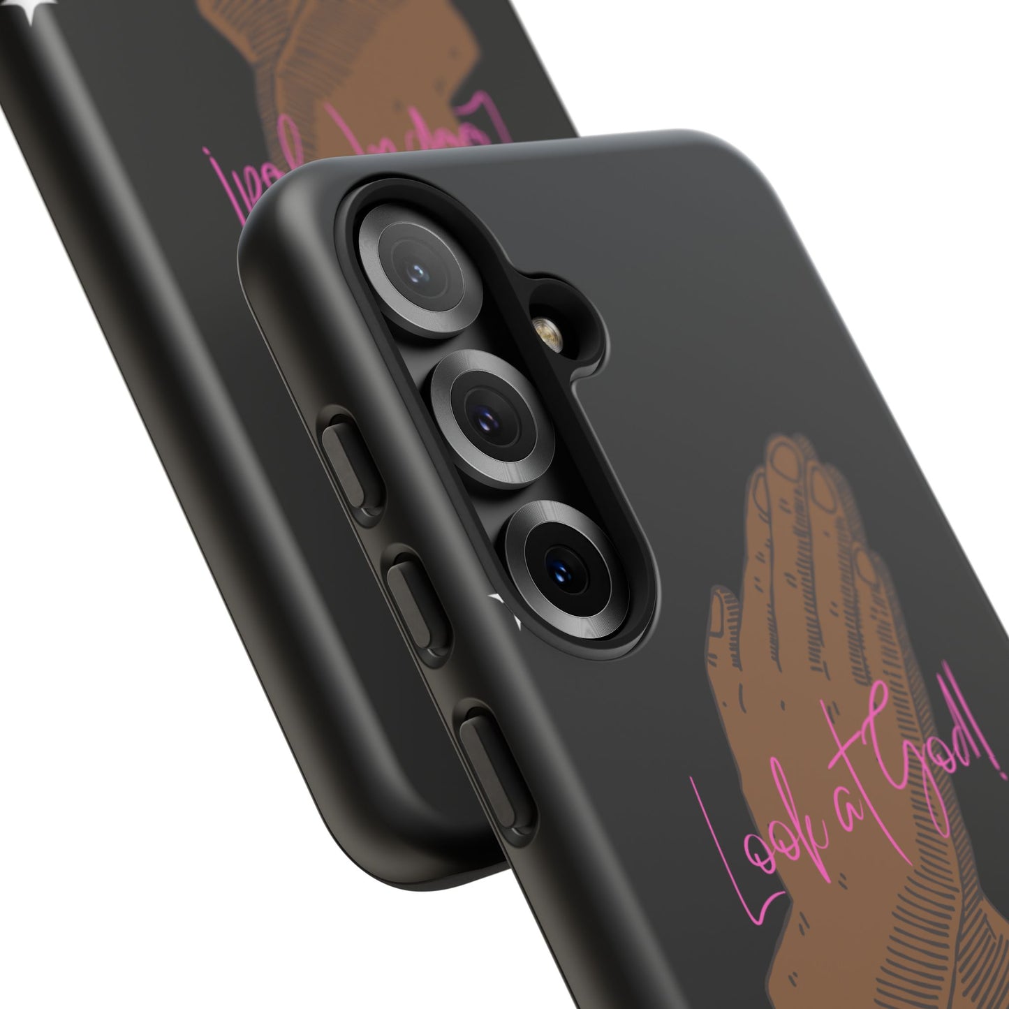 Phone Cases - 'Look at God' Praying Hands Religious Design Tough Case for Samsung