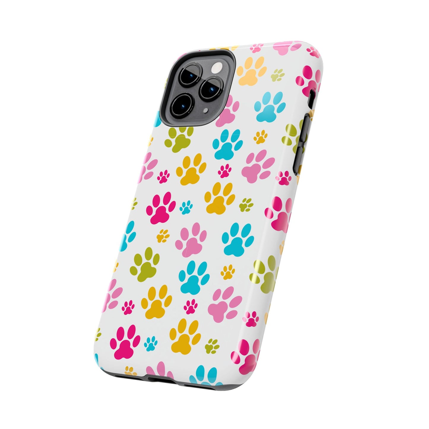 Colorful Pet Paw Print Tough Phone Case for Dog Loves for Iphone