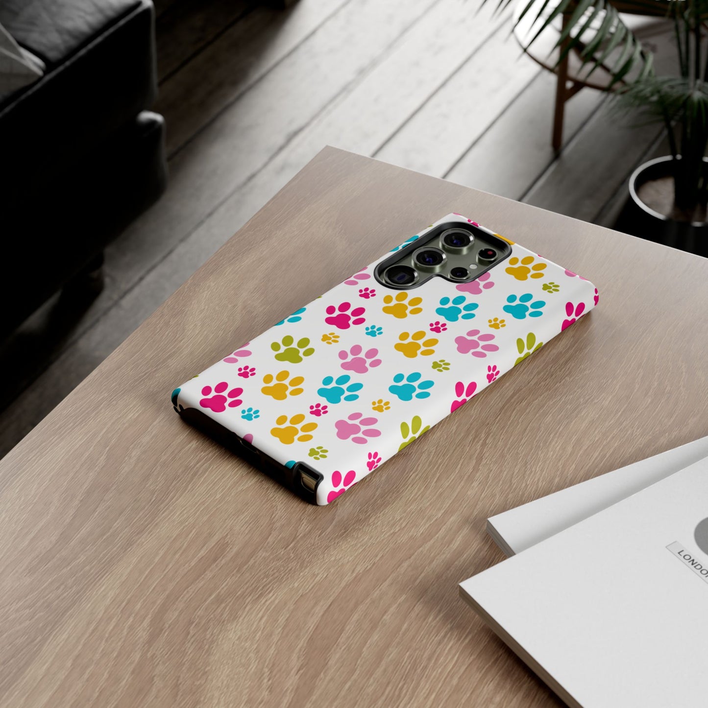 Colorful Pet Paw Print Phone Case for Dog Loves for Samsung