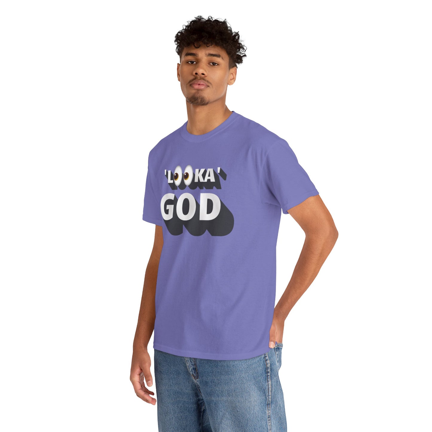 "Looka God" Unisex Cotton Tee - Stylish Faith Statement