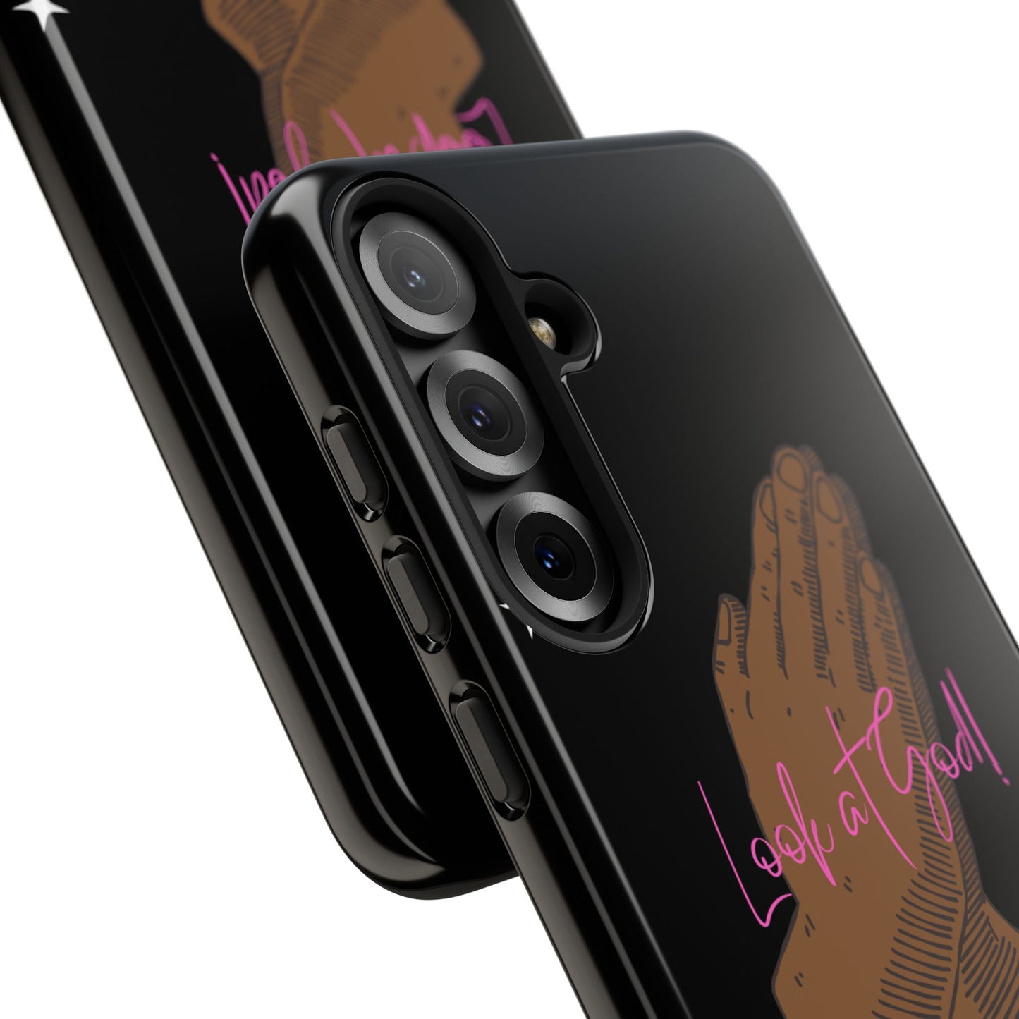 Phone Cases - 'Look at God' Praying Hands Religious Design Tough Case for Samsung