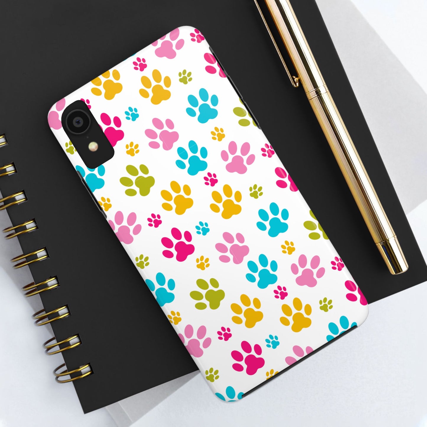 Colorful Pet Paw Print Tough Phone Case for Dog Loves for Iphone