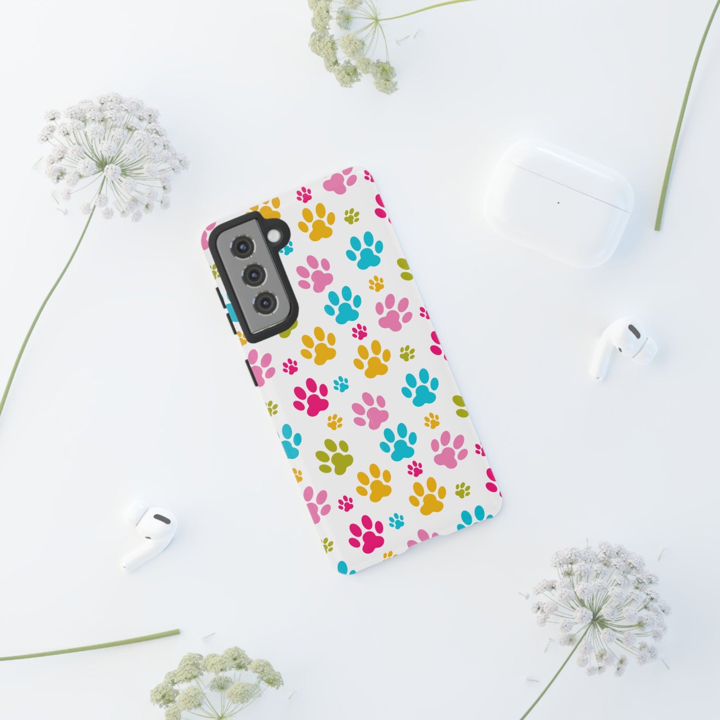 Colorful Pet Paw Print Phone Case for Dog Loves for Samsung