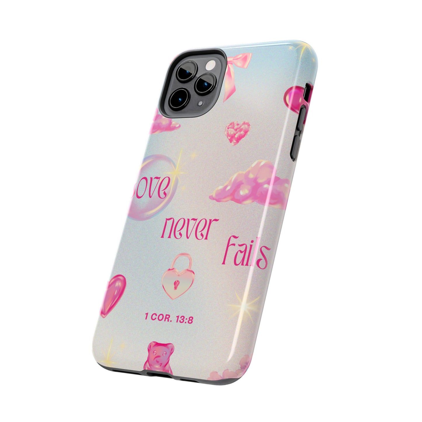 Love Never Fails Bible Verse Tough Phone Case