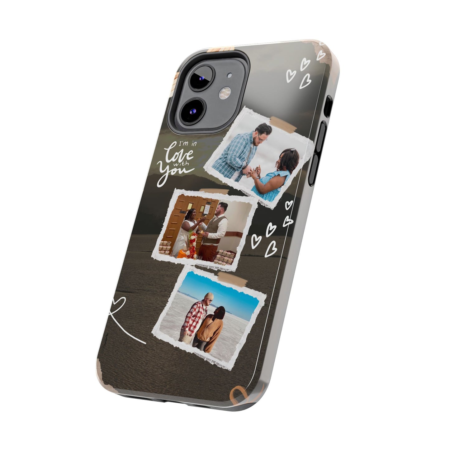 Personalized I'm in love with you Custom 3 Photo Tough Phone Case for Iphone