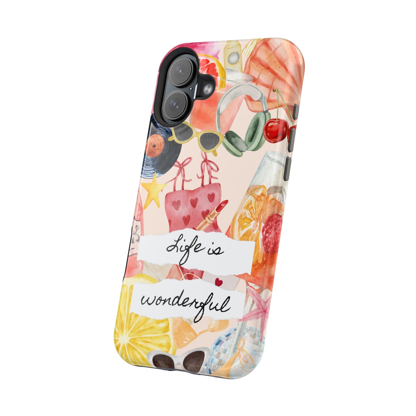 Life is Wonderful, Stylish Phone Cover, Cute Phone Accessory, Gift for Her, Summer Vibe Phone Case