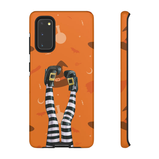 Halloween Phone Case, Spooky Design, Witch Legs for Samsung